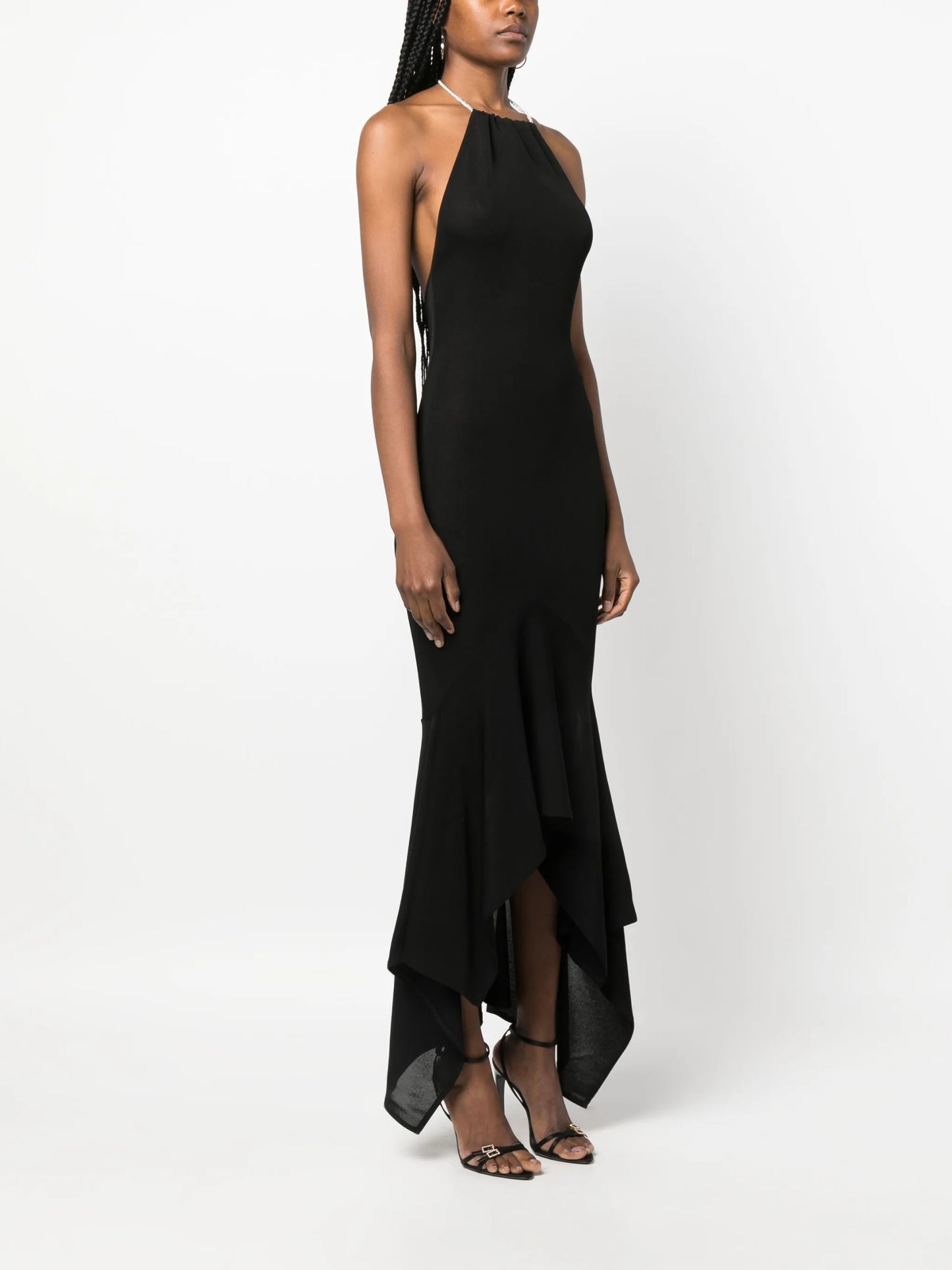 crystal-embellished halterneck dress