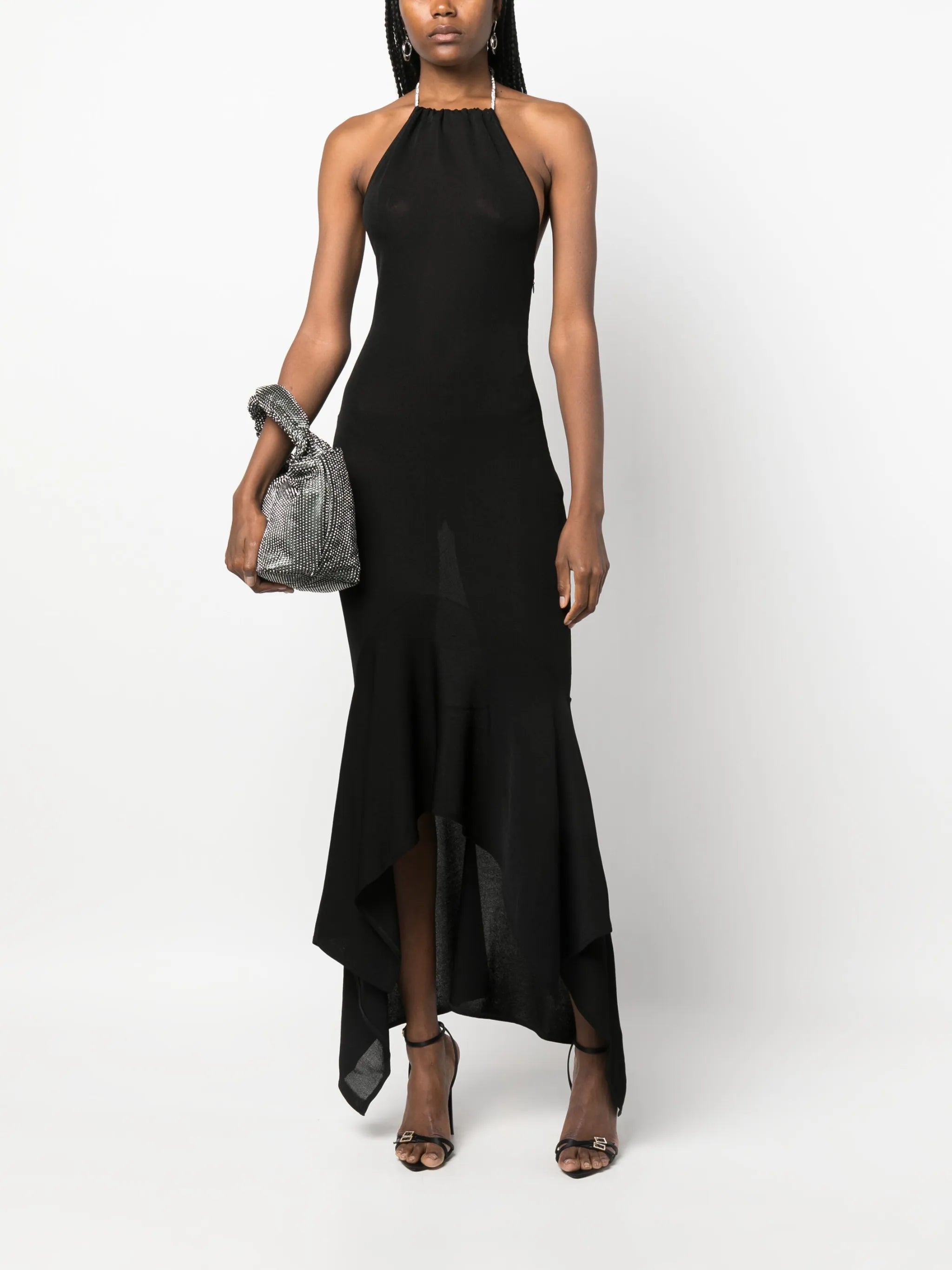 crystal-embellished halterneck dress