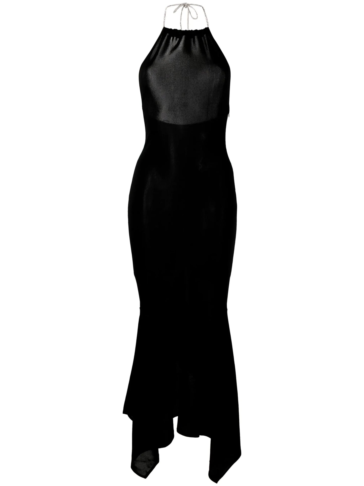 crystal-embellished halterneck dress