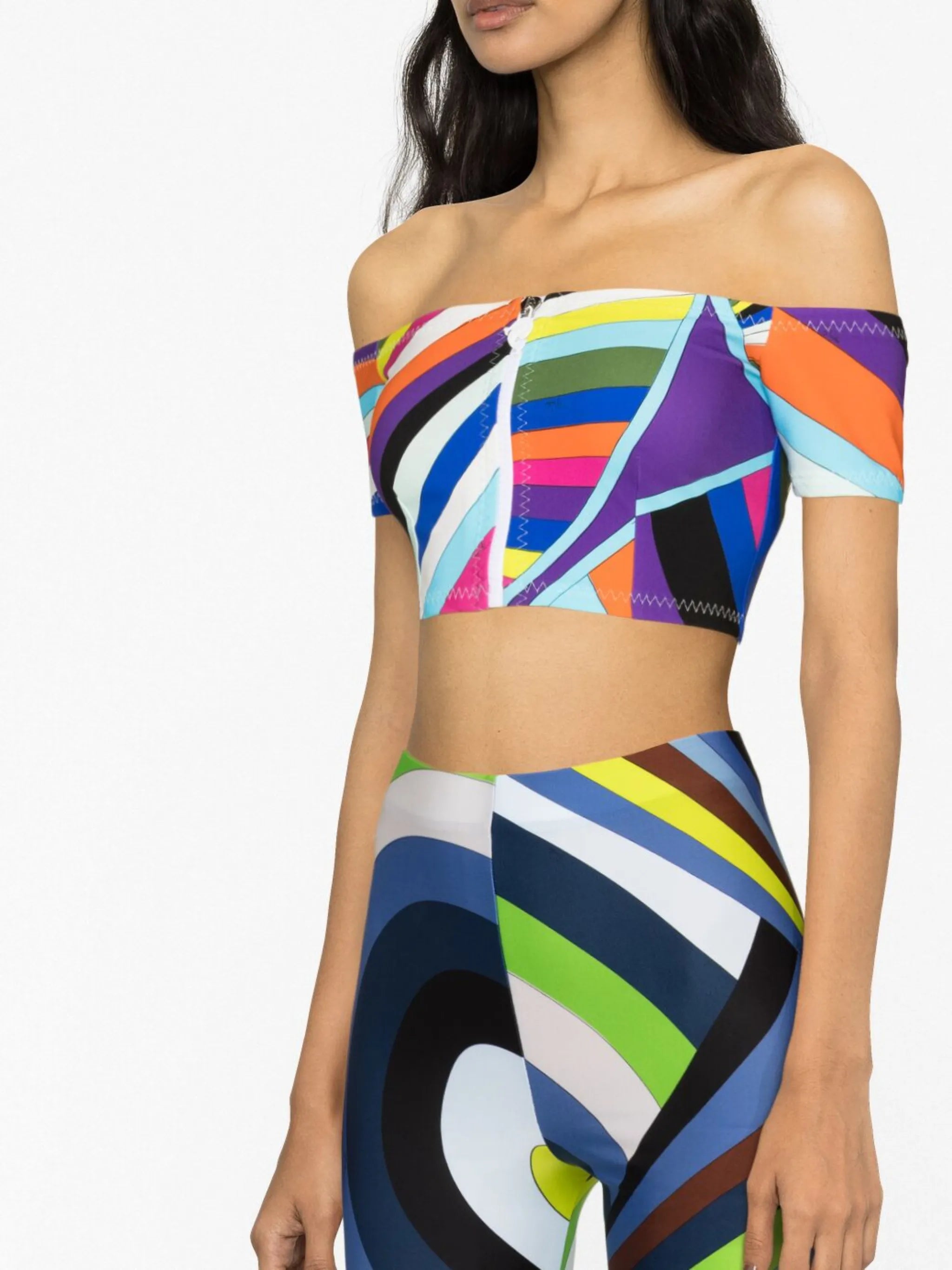 Iride-Print cropped top