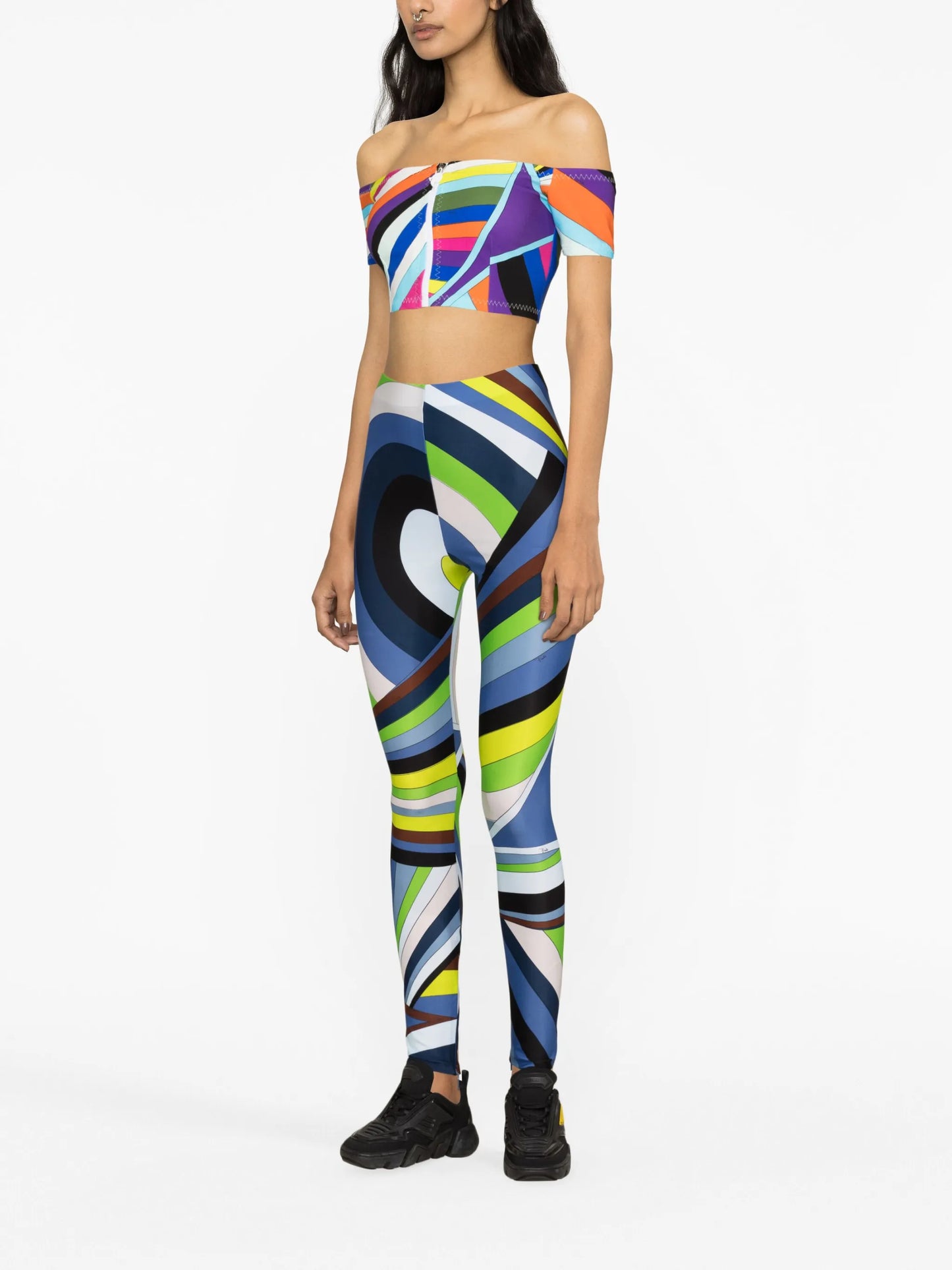 Iride-Print cropped top