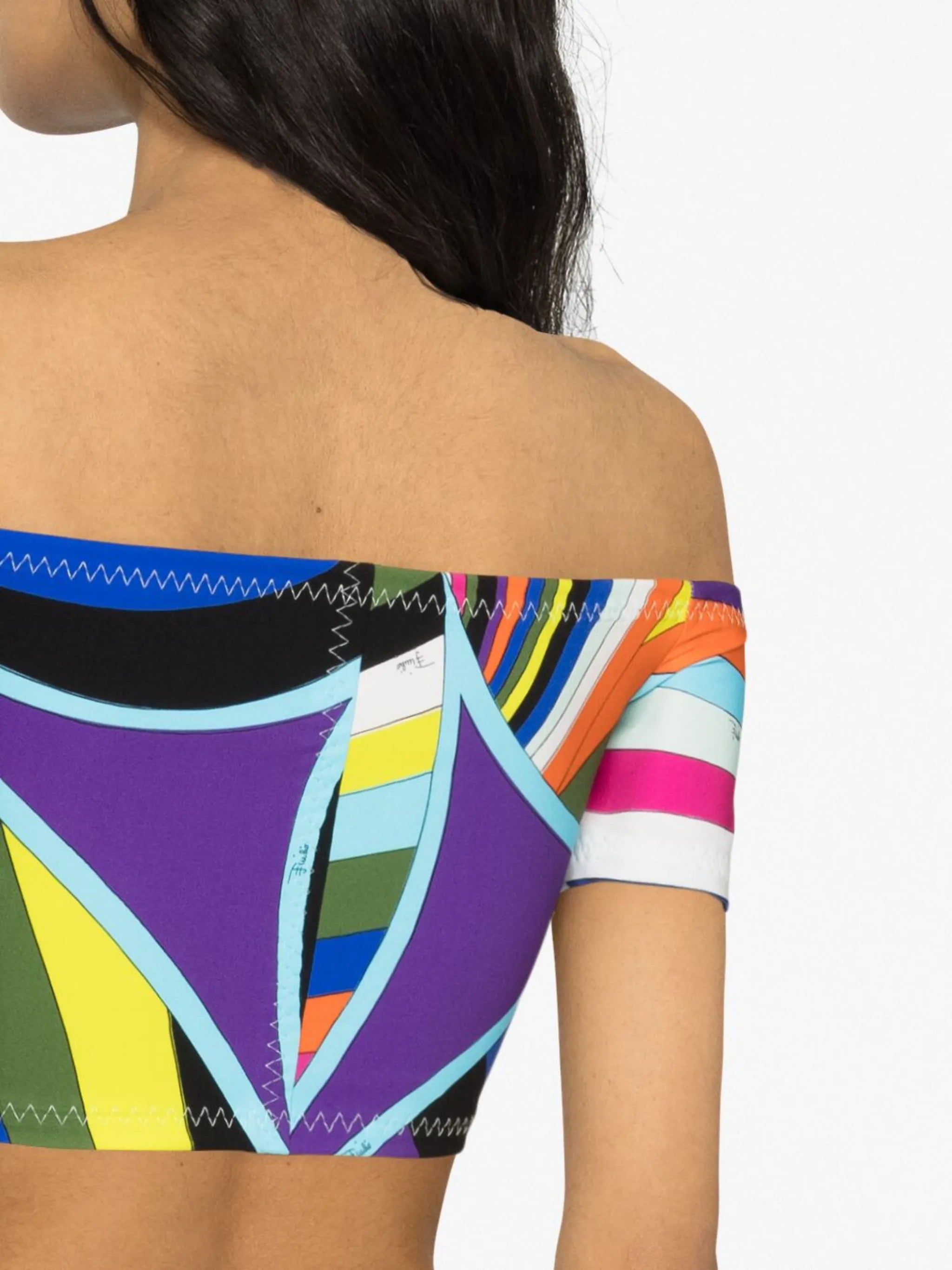 Iride-Print cropped top
