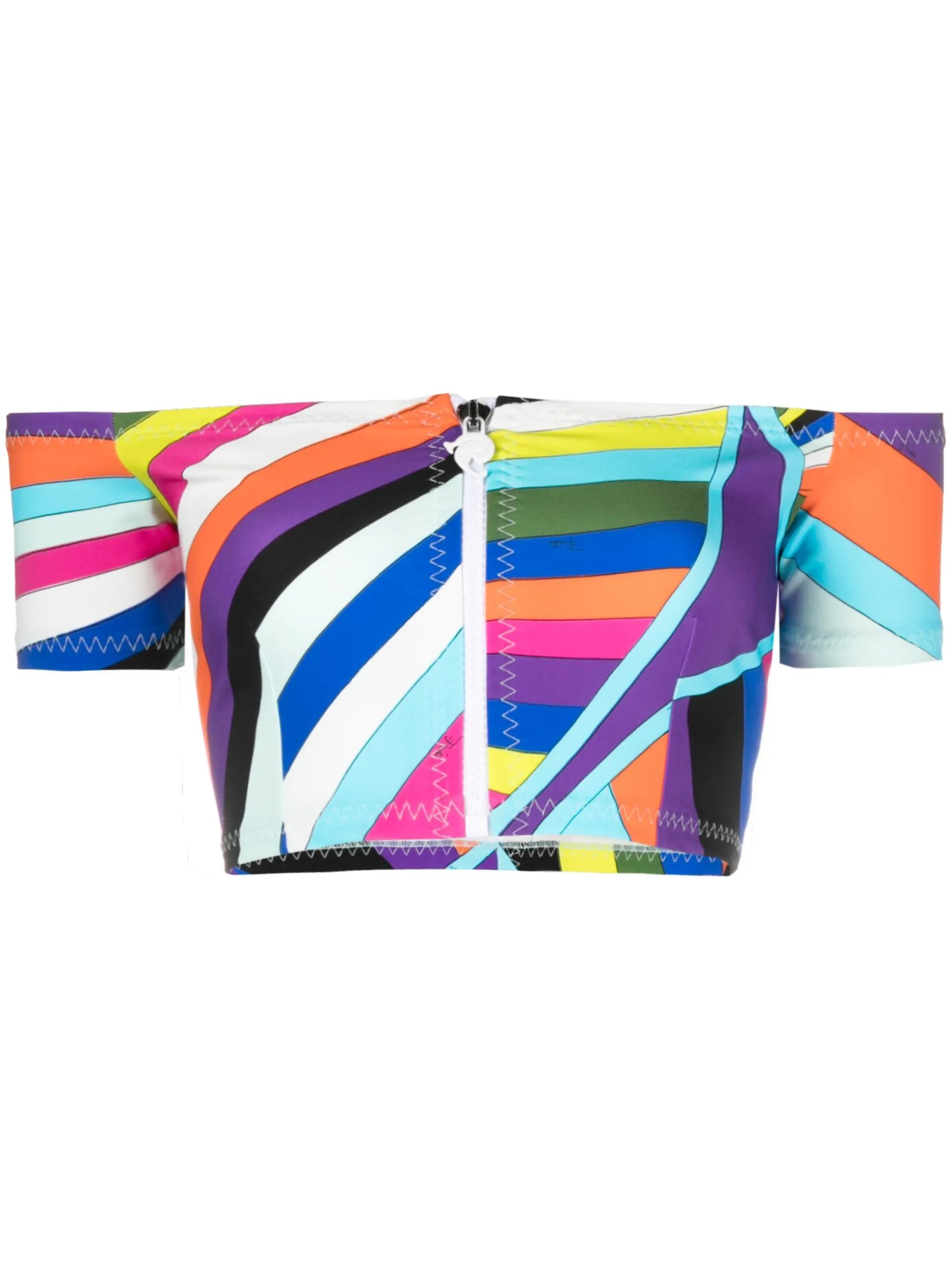 Iride-Print cropped top