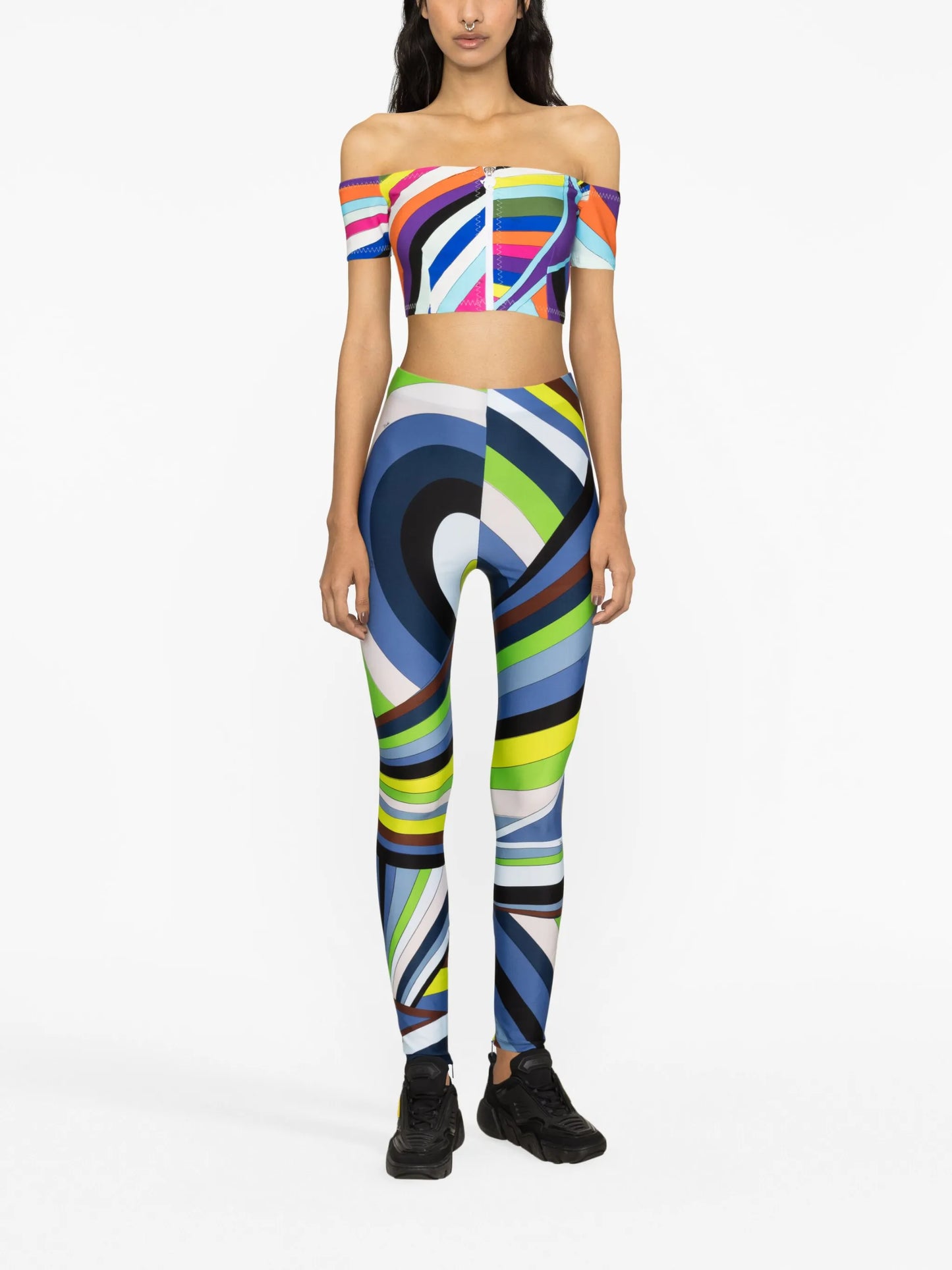 Iride-Print cropped top