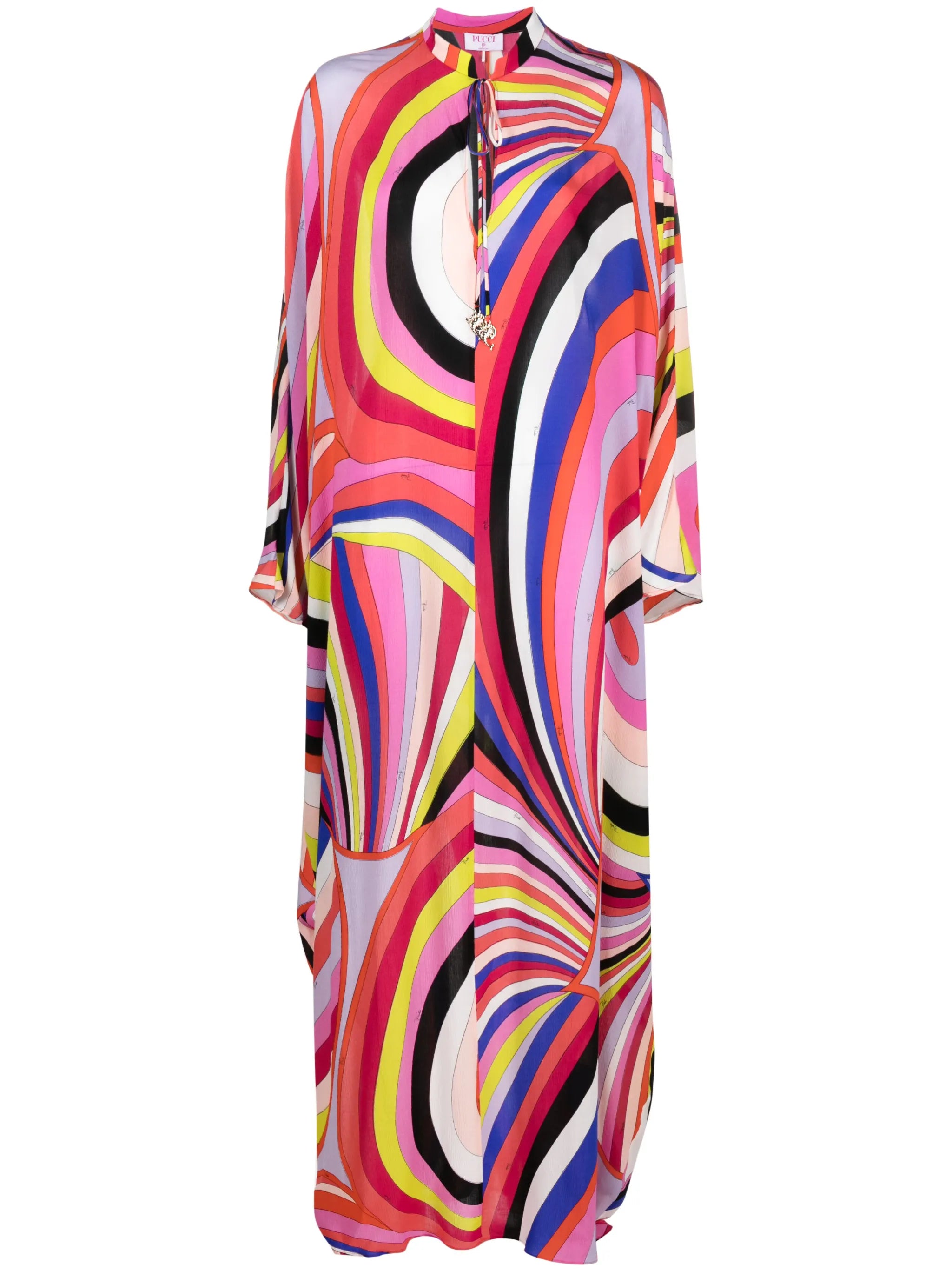 Iride-print kaftan dress