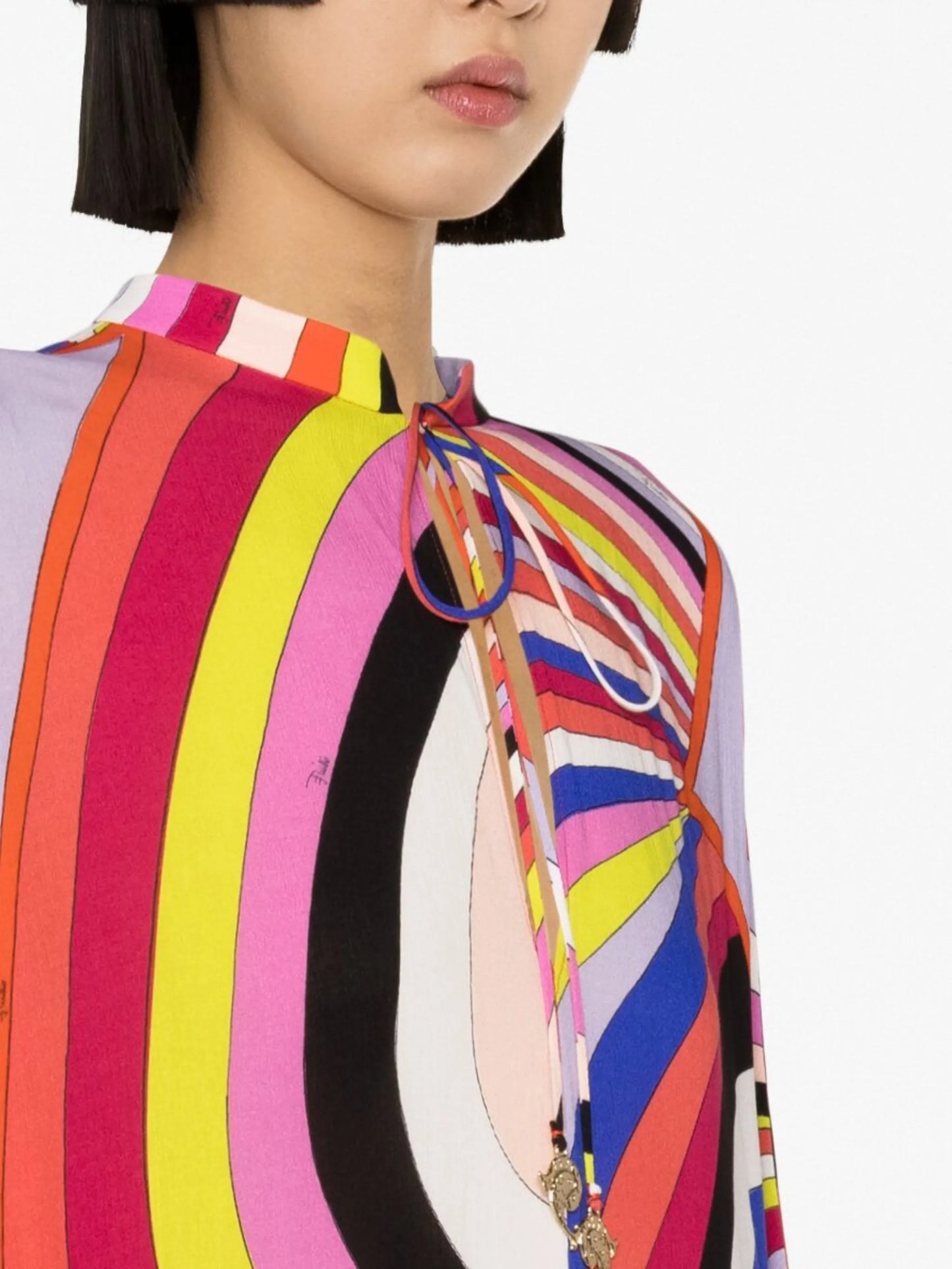 Iride-print kaftan dress