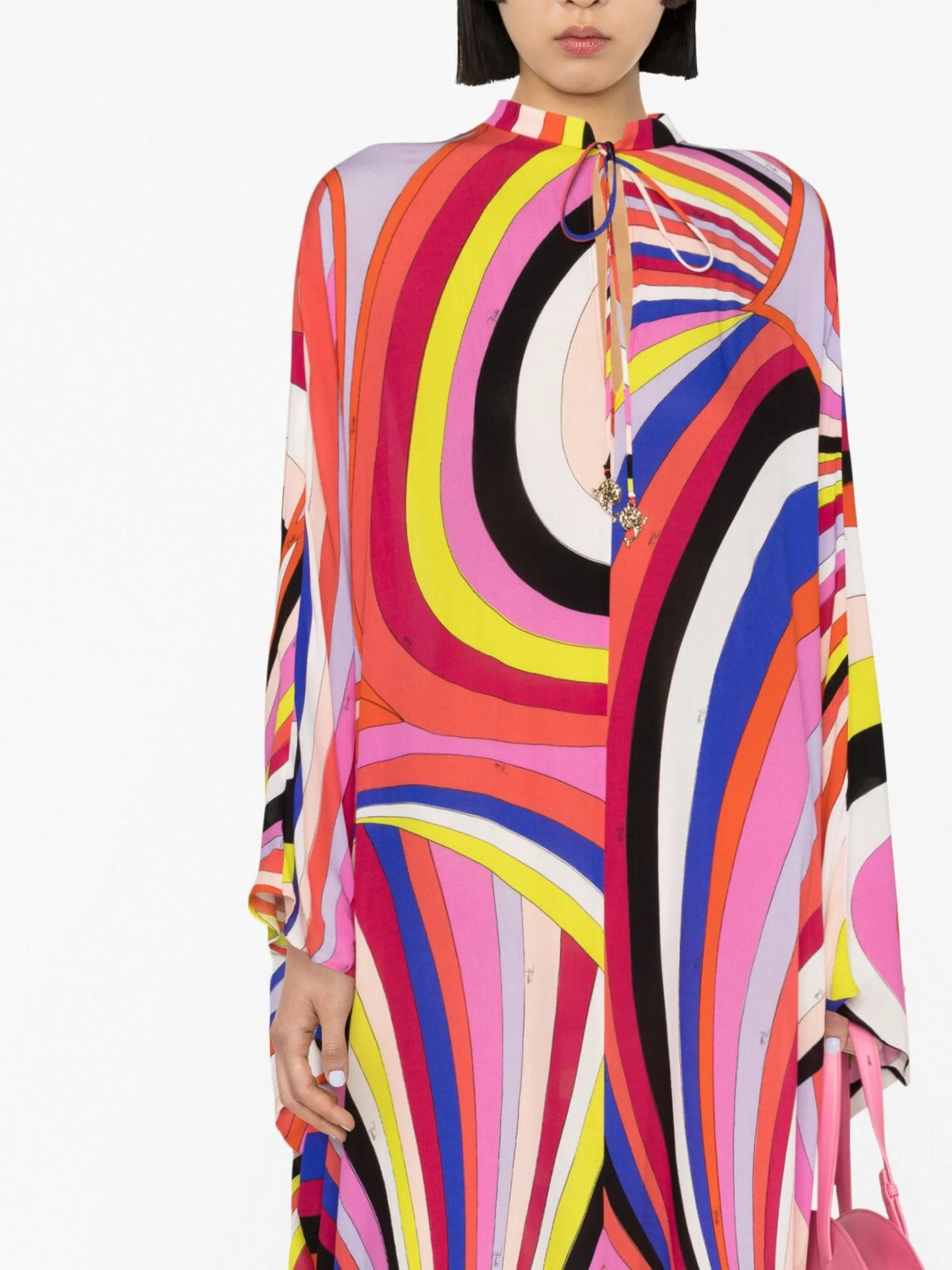 Iride-print kaftan dress