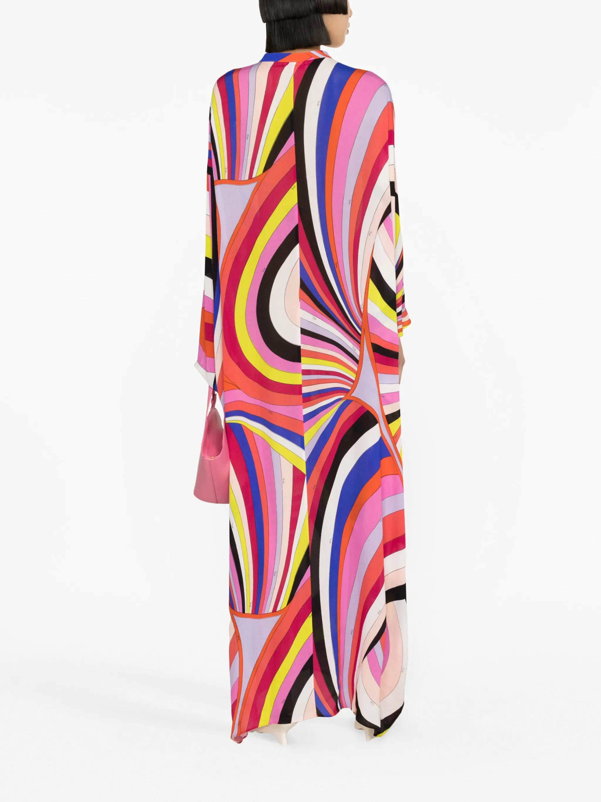 Iride-print kaftan dress
