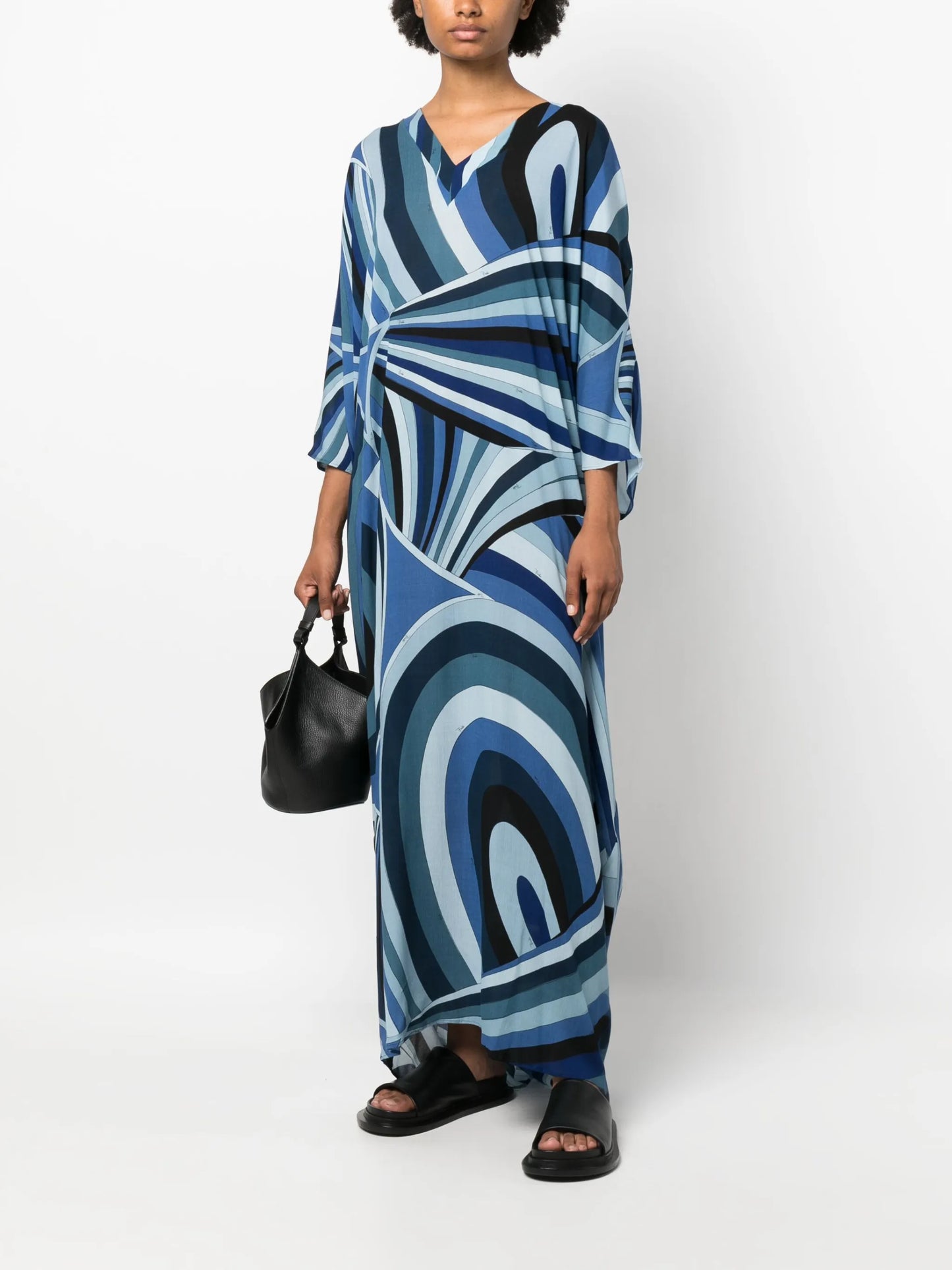Iride-print maxi dress