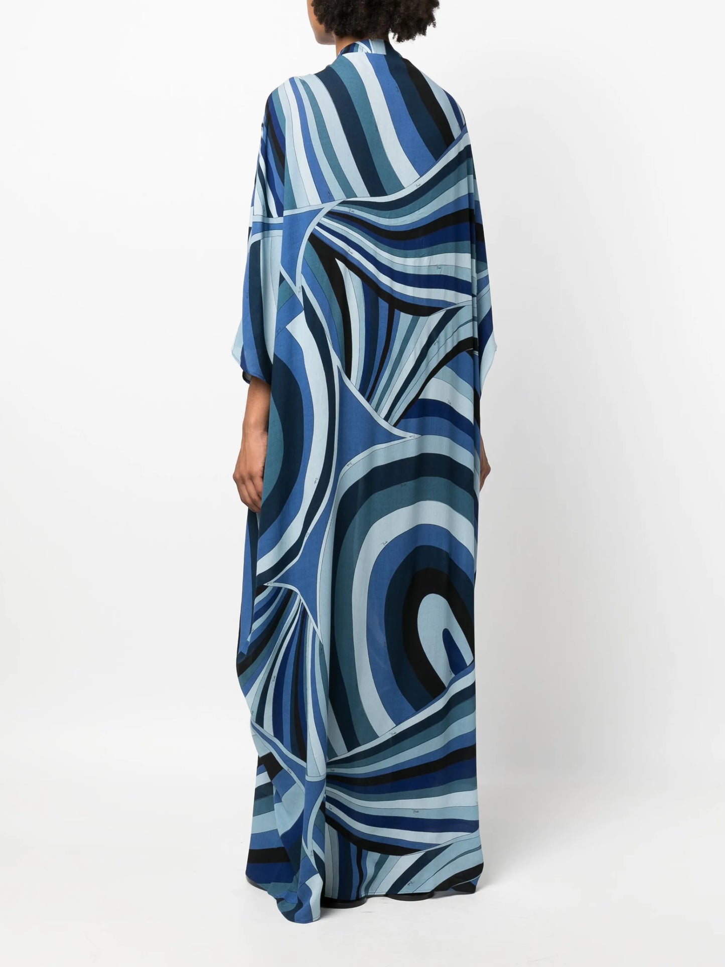 Iride-print maxi dress