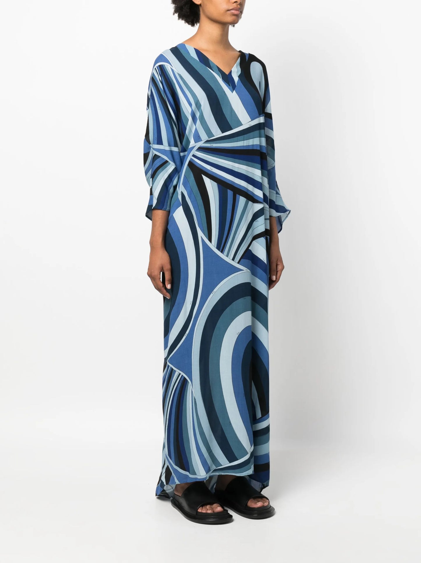 Iride-print maxi dress