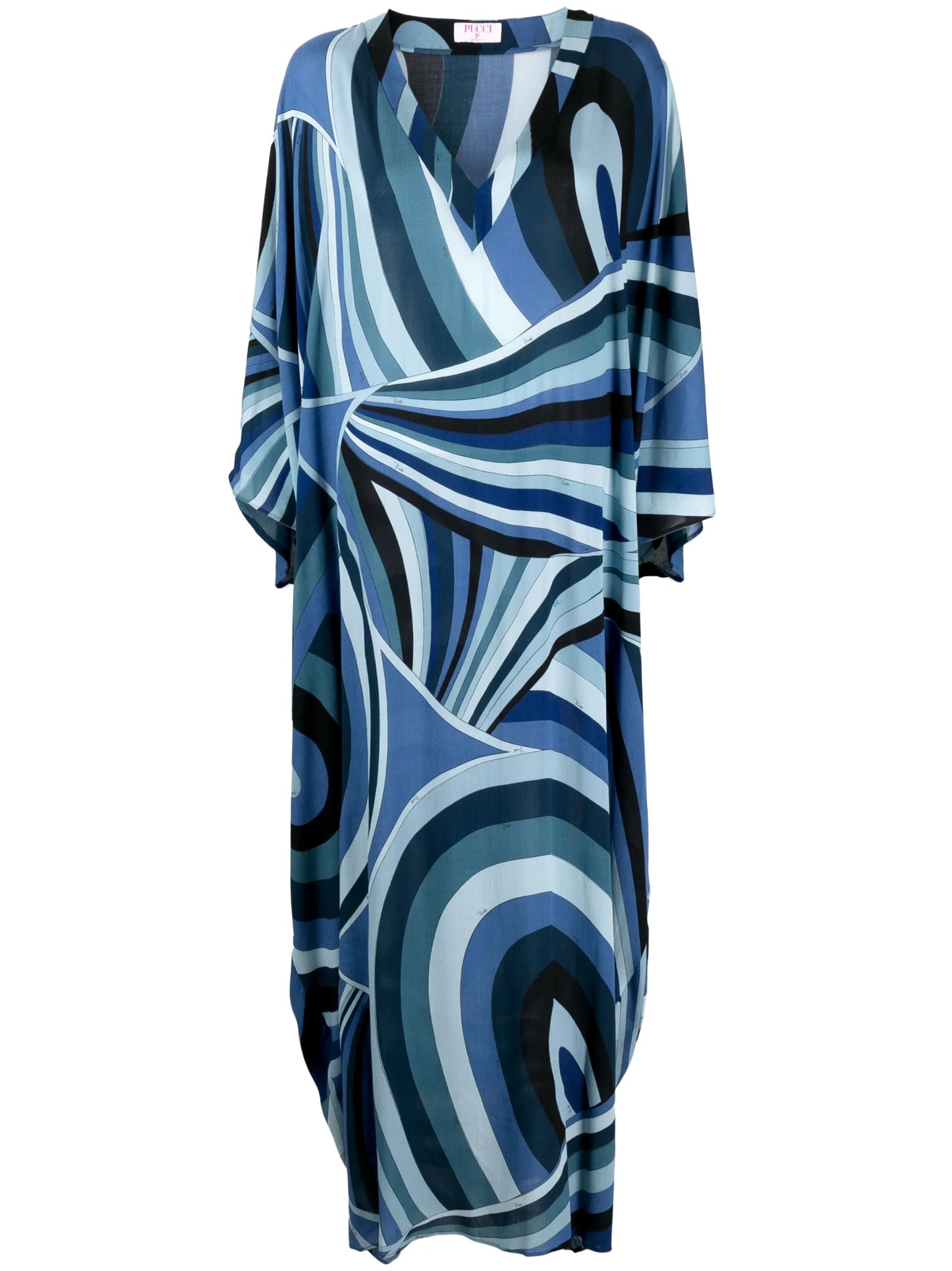 Iride-print maxi dress