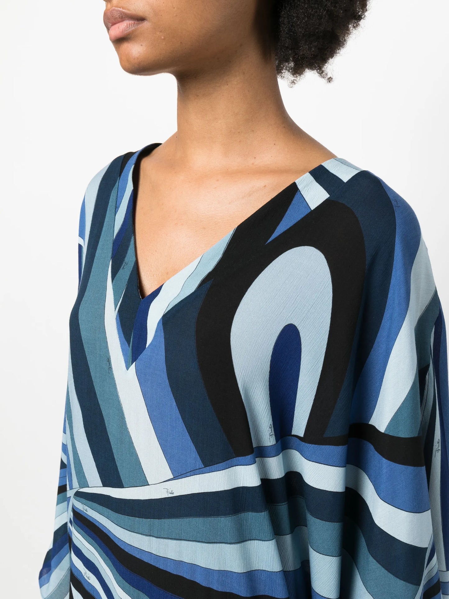 Iride-print maxi dress