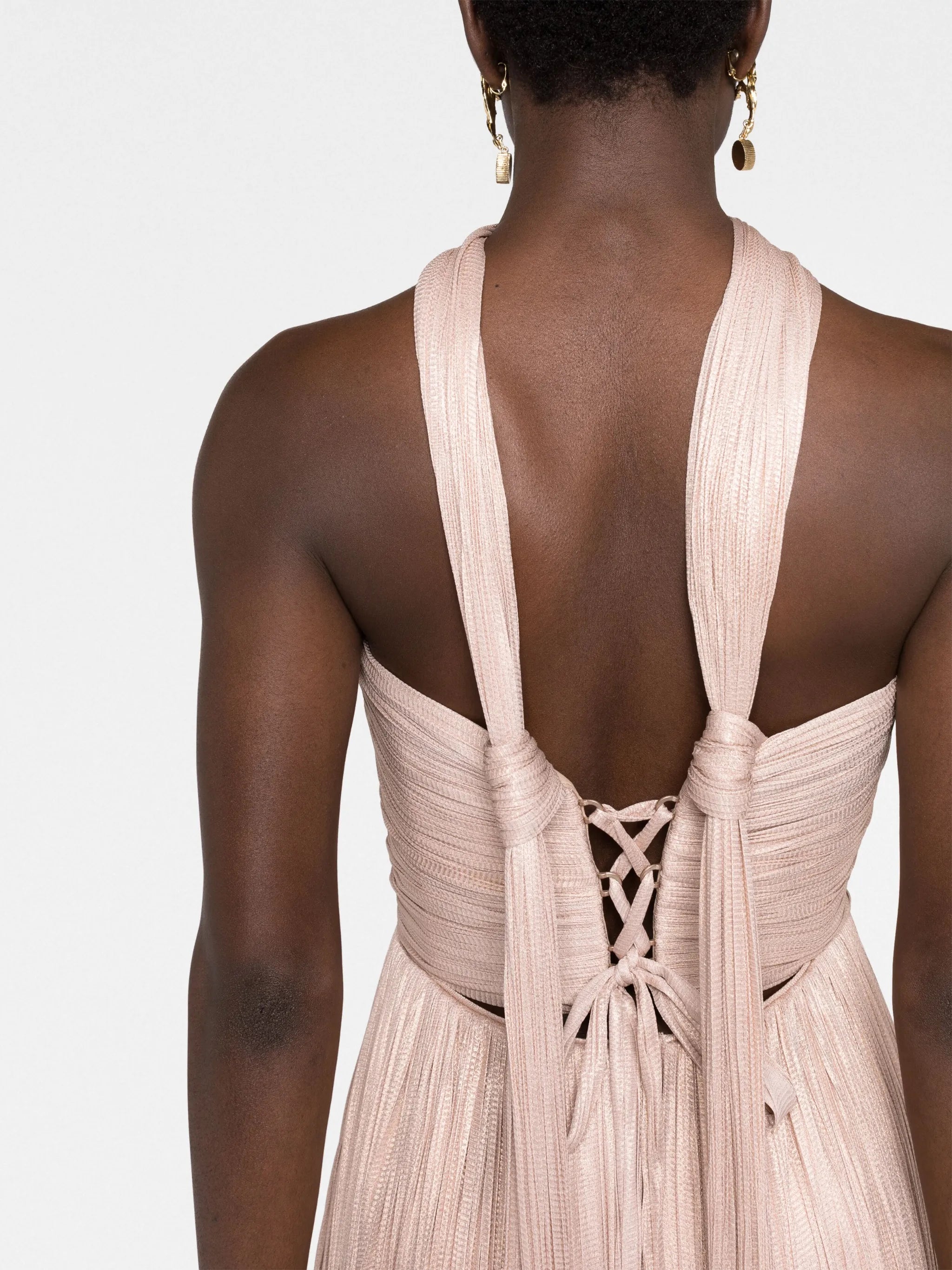 Theia off-shoulder silk dress