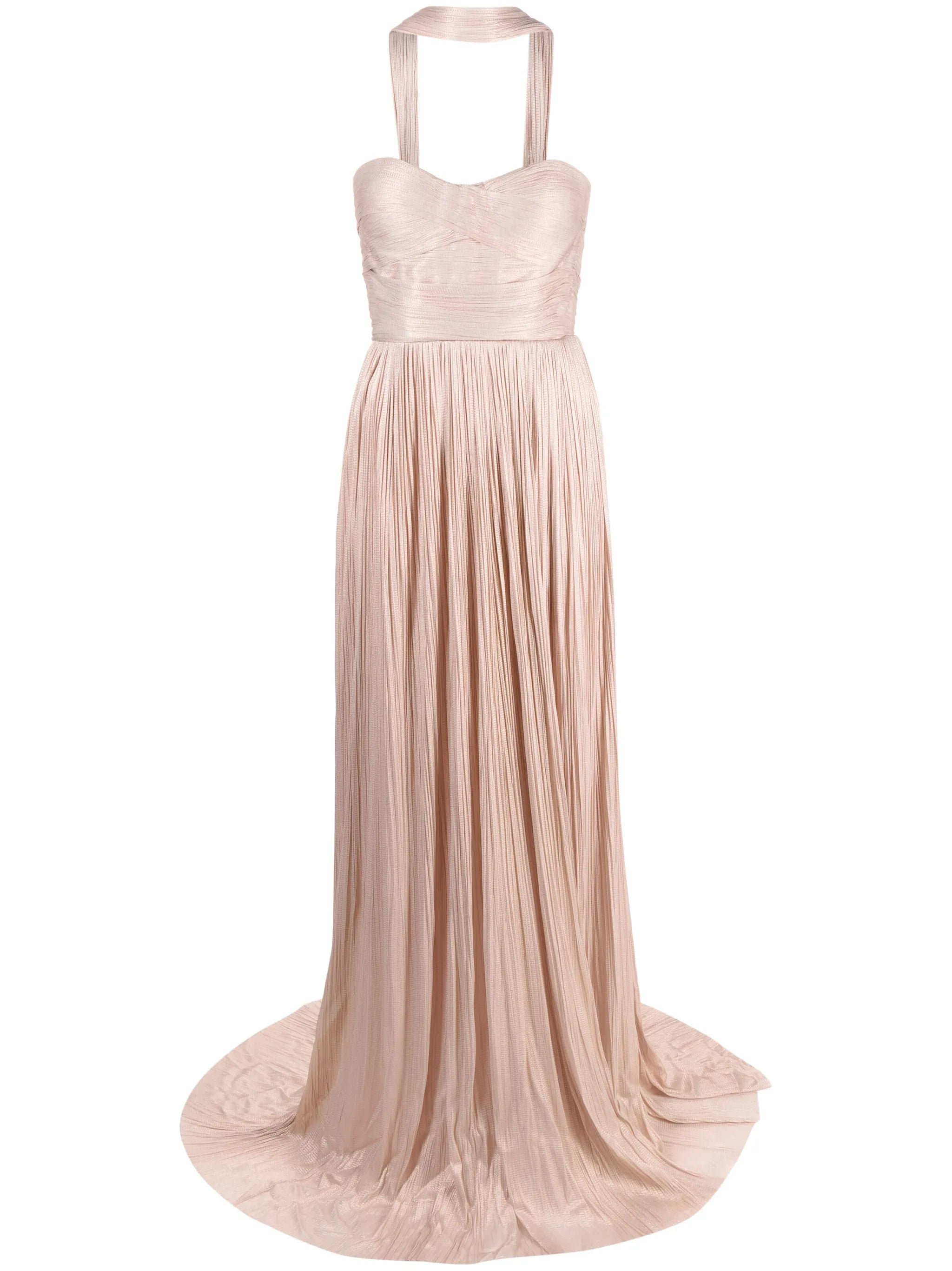 Theia off-shoulder silk dress