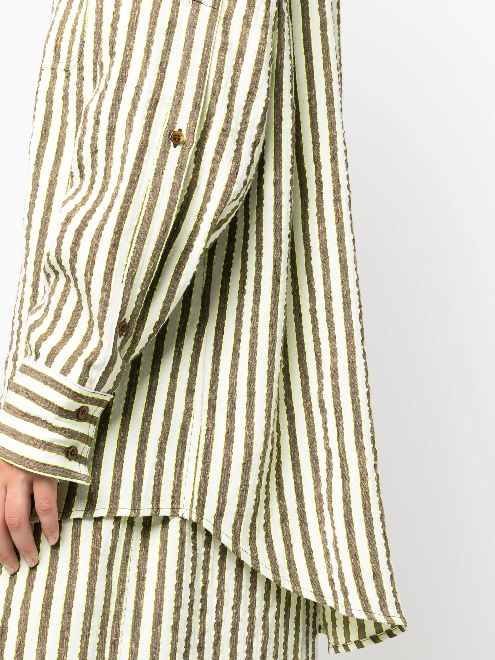 seersucker stripe-print shirt