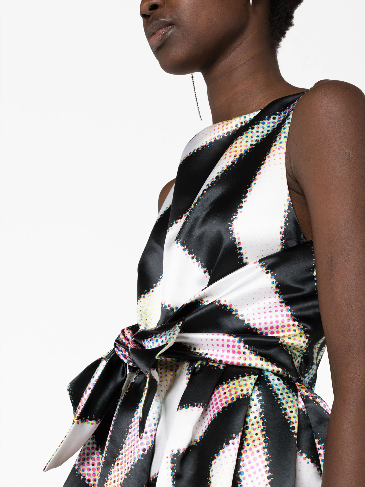 graphic-print maxi dress