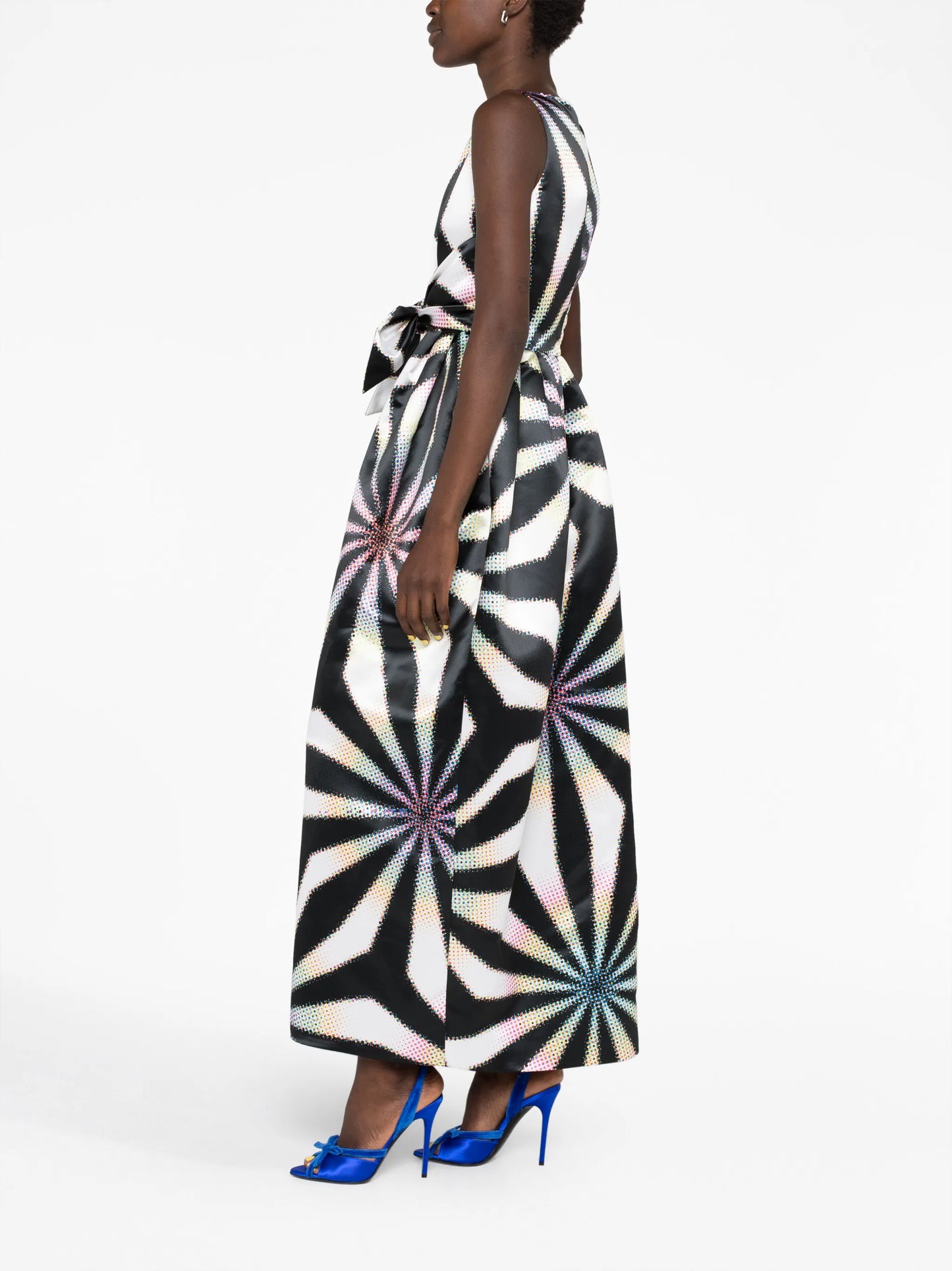 graphic-print maxi dress