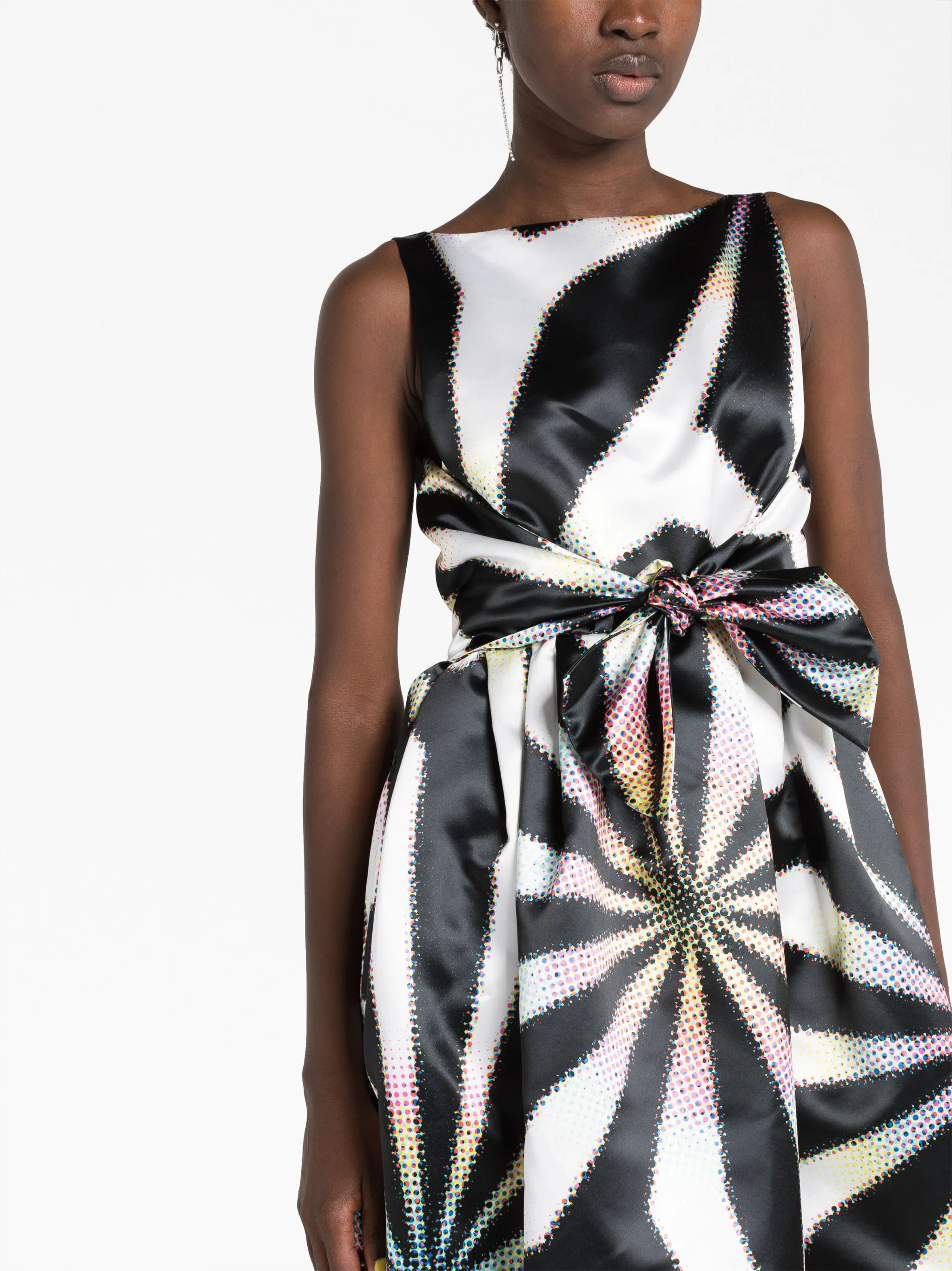 graphic-print maxi dress