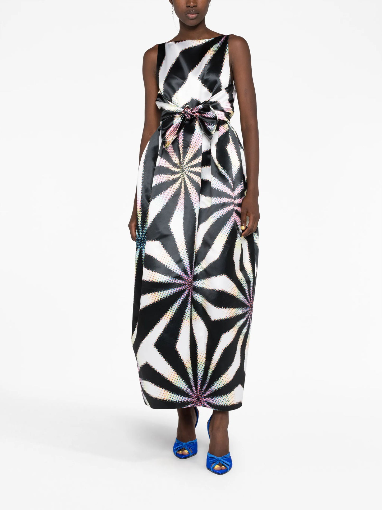 graphic-print maxi dress