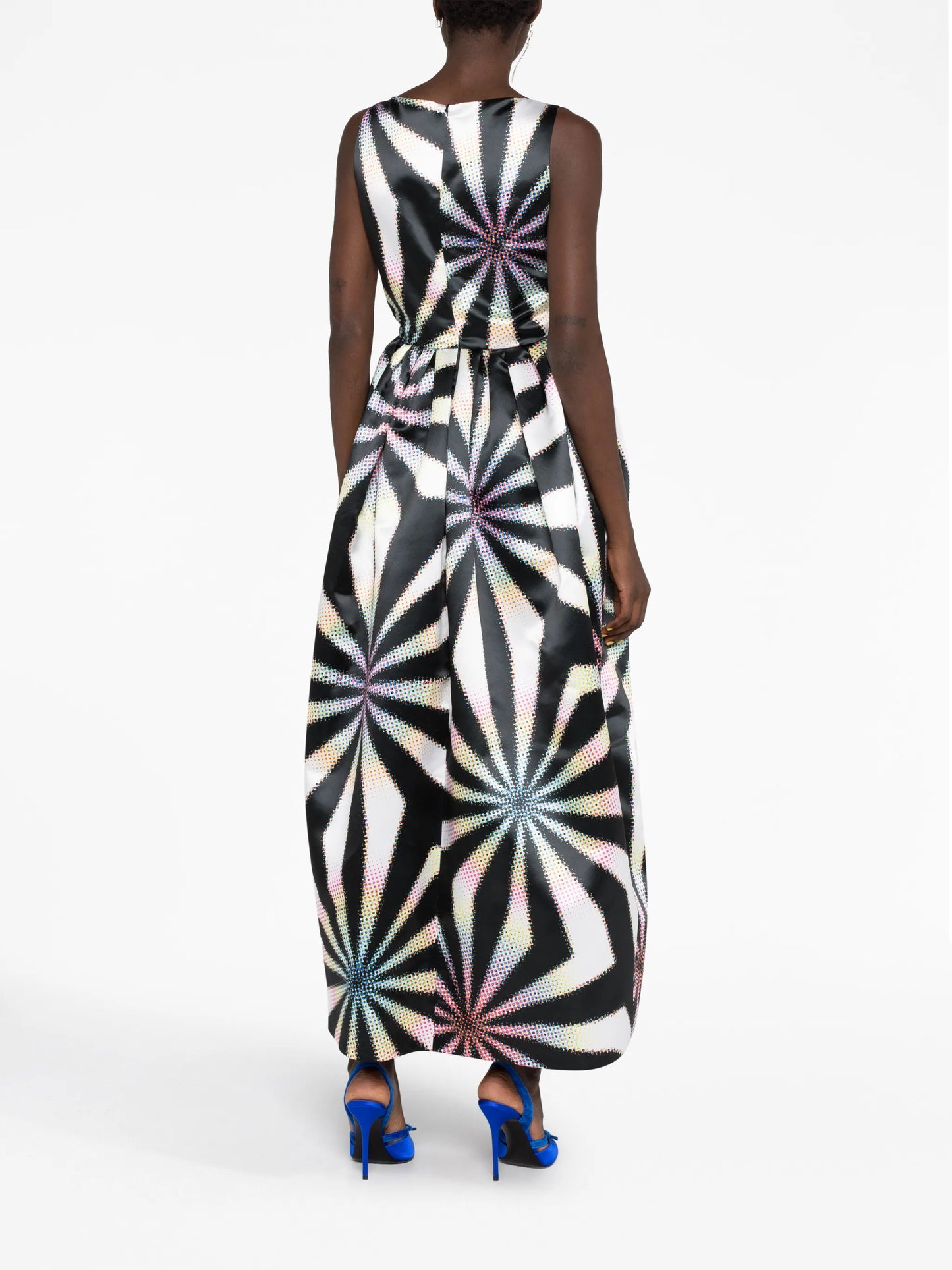 graphic-print maxi dress