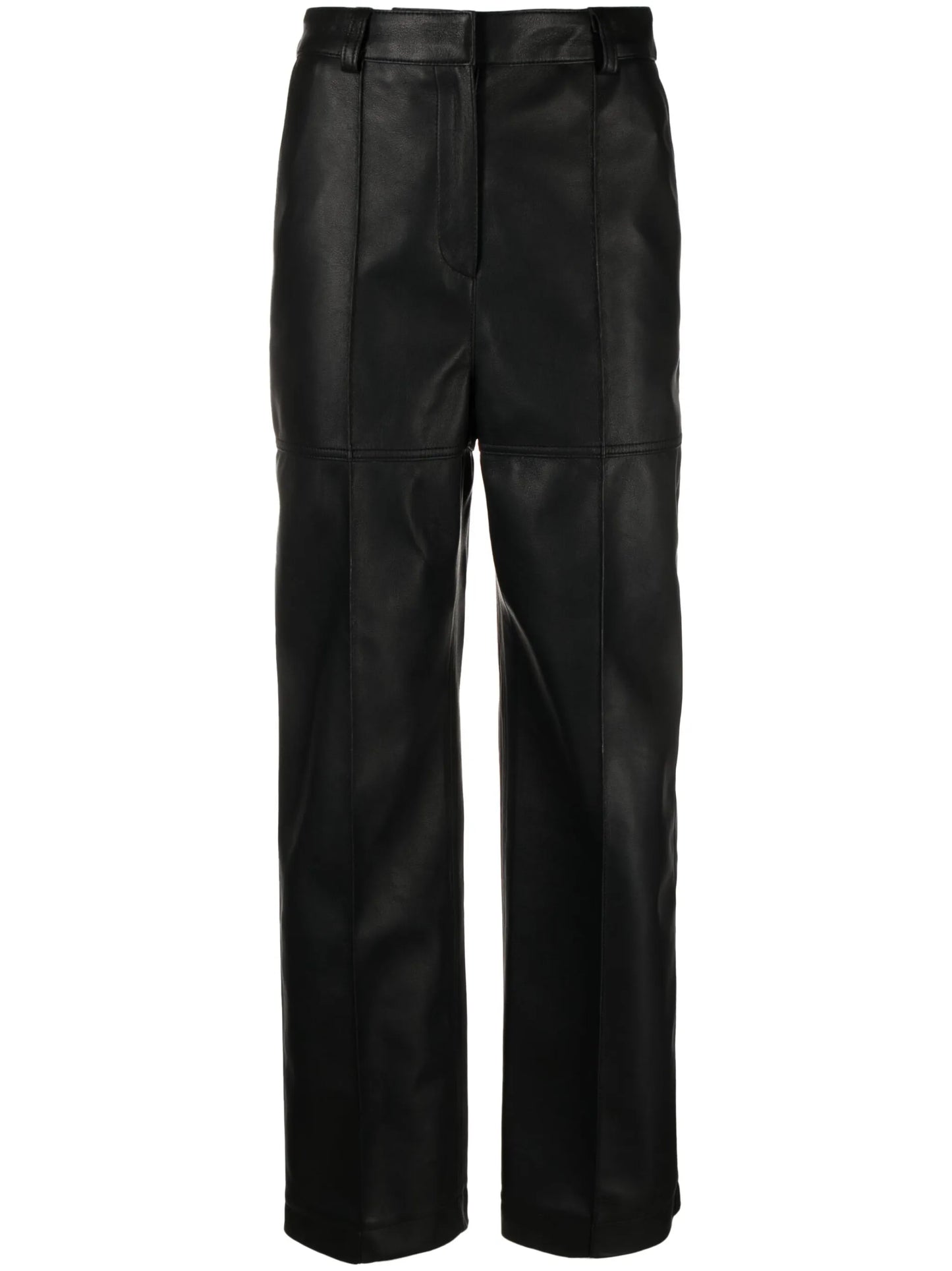 panelled straight-leg trousers