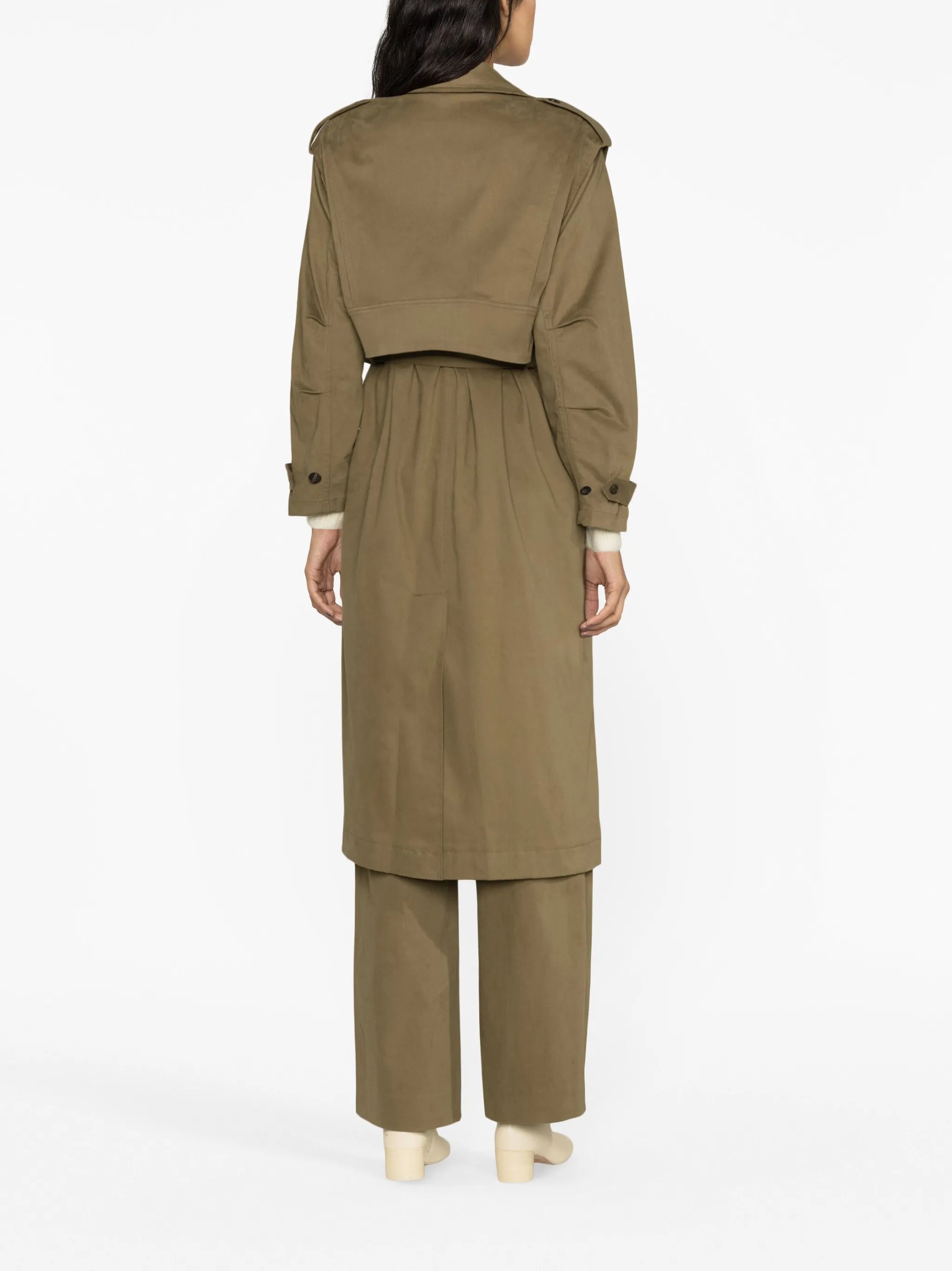 layered trench coat