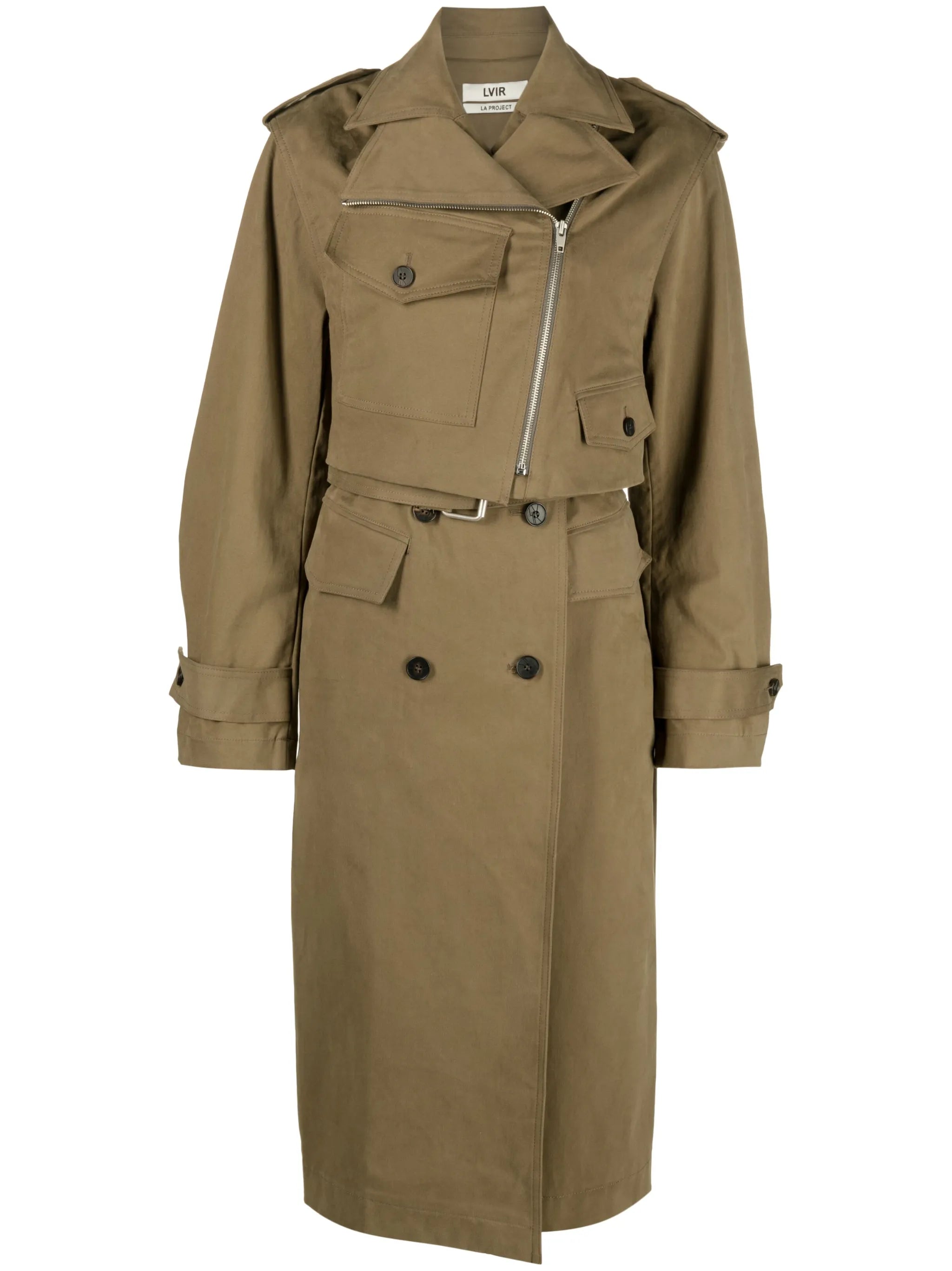 layered trench coat