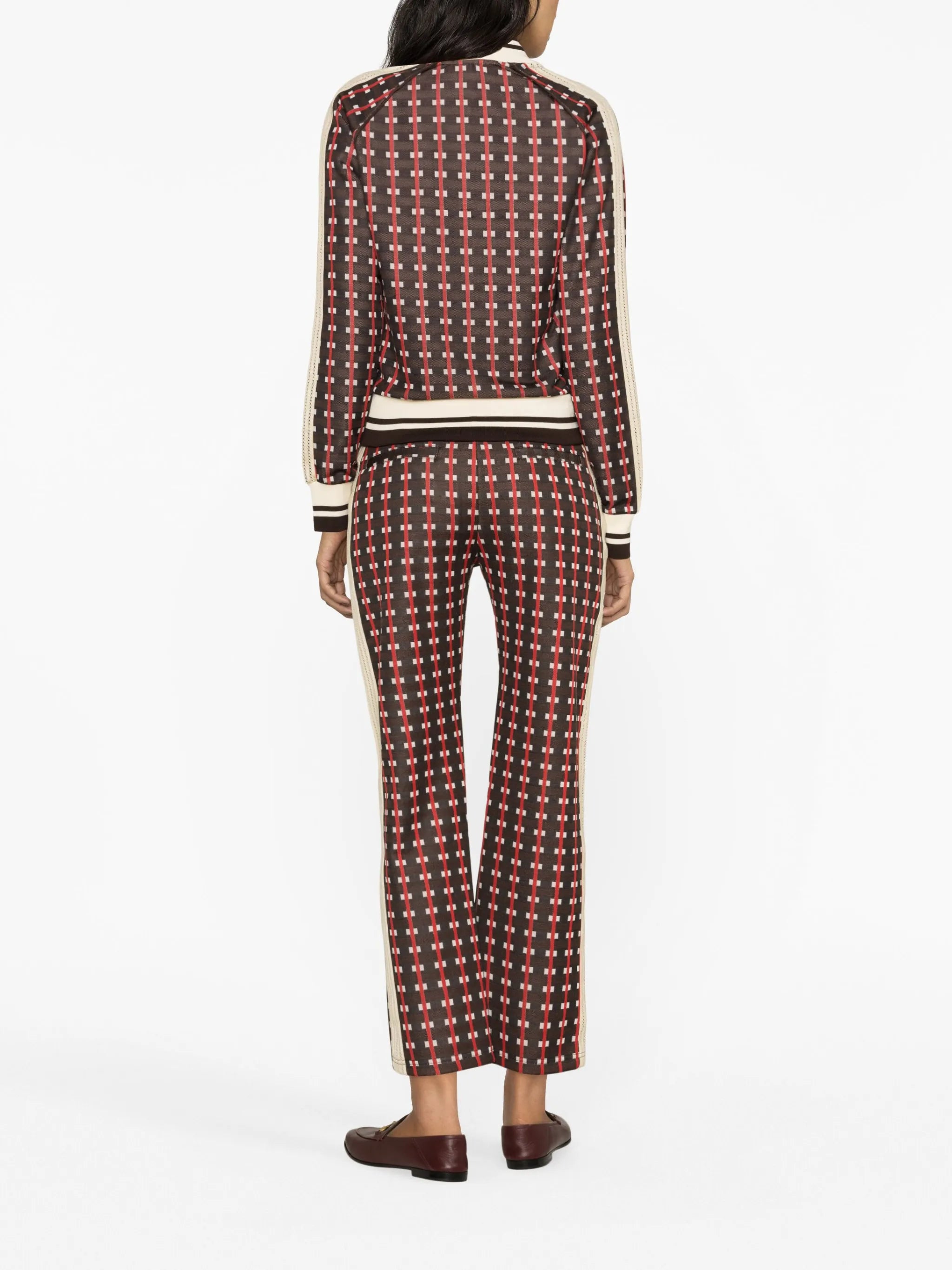 geometric-pattern bomber jacket