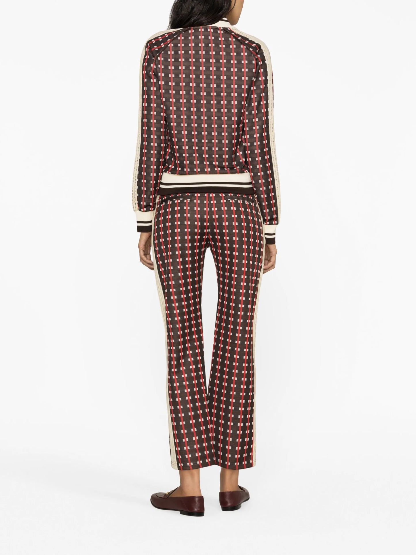 geometric-pattern bomber jacket