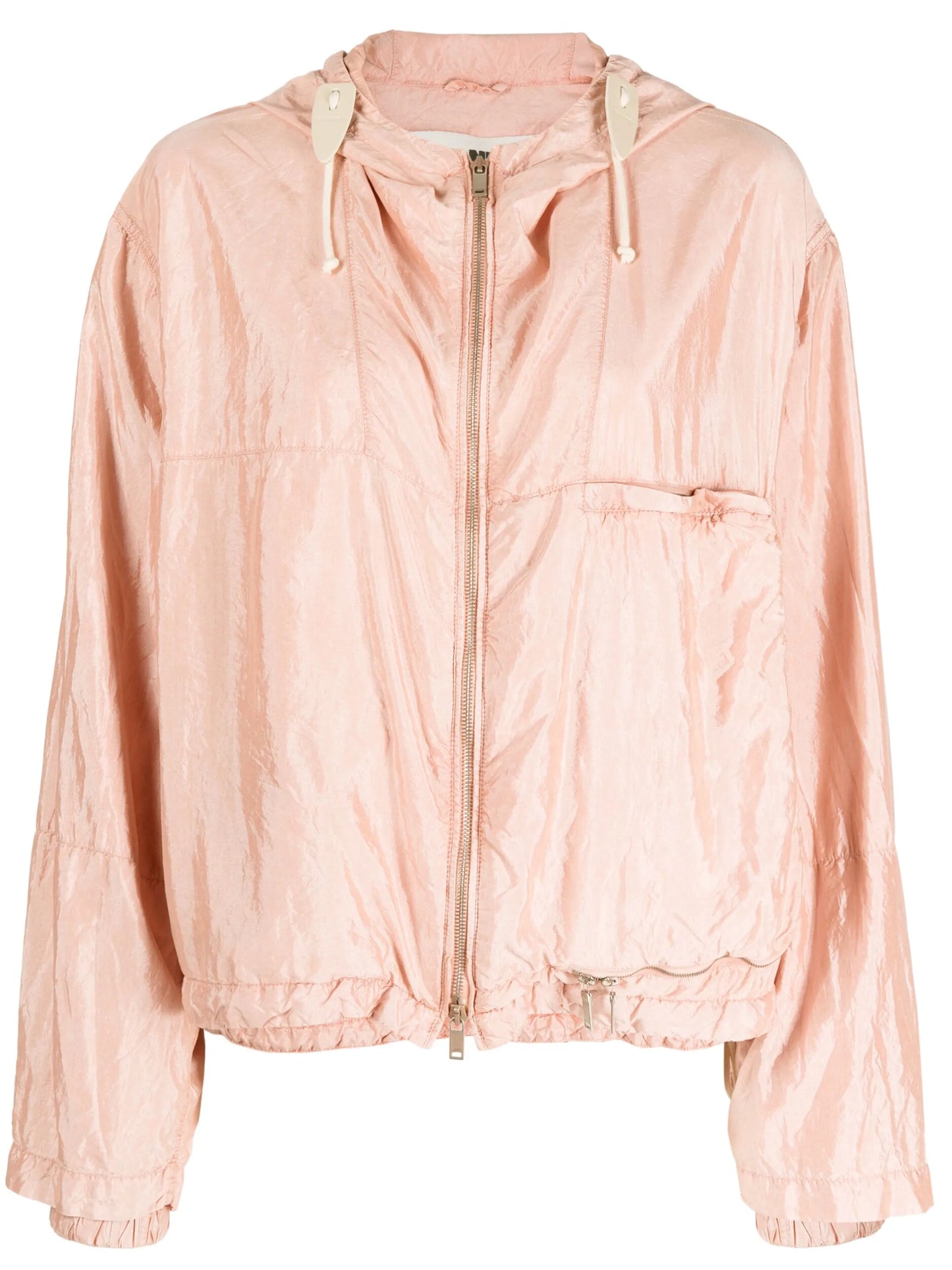 Packaway hooded blouson jacket