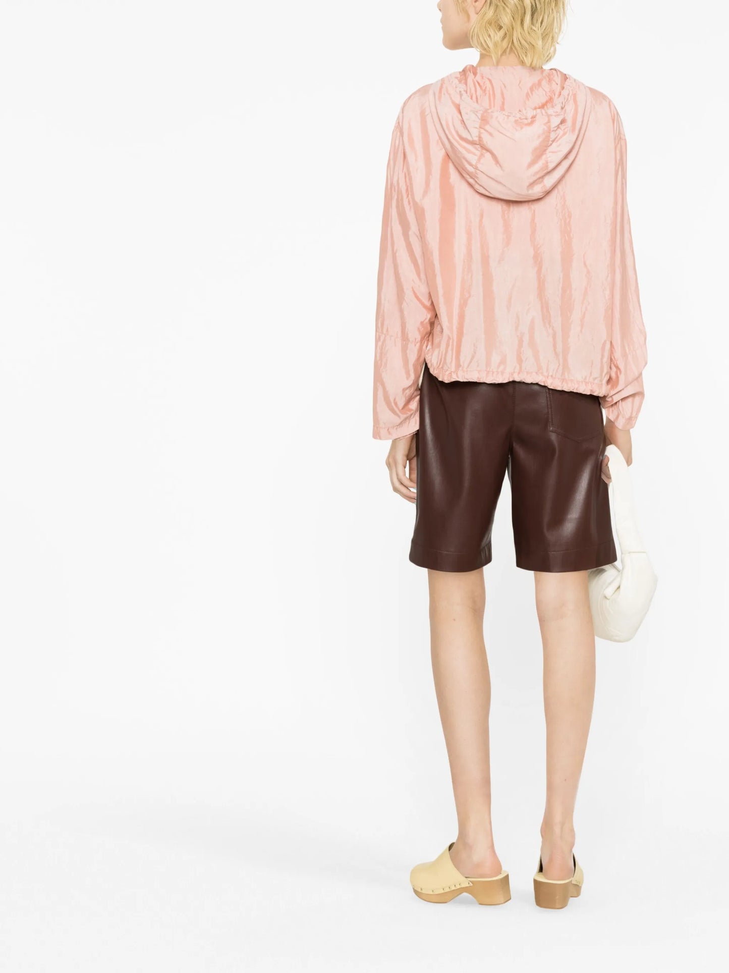 Packaway hooded blouson jacket