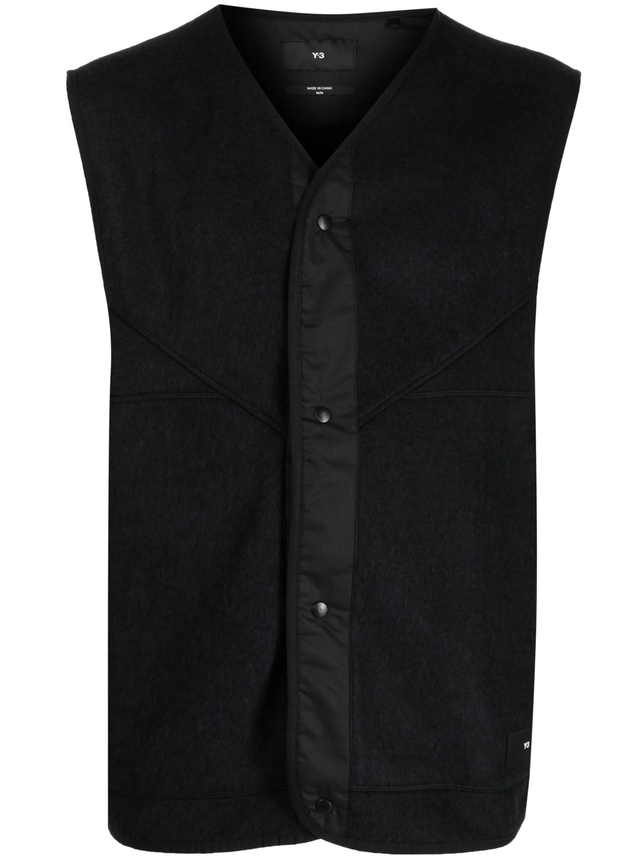 logo-patch sleeveless jacket