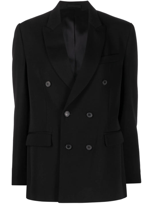 double-breasted wool blazer