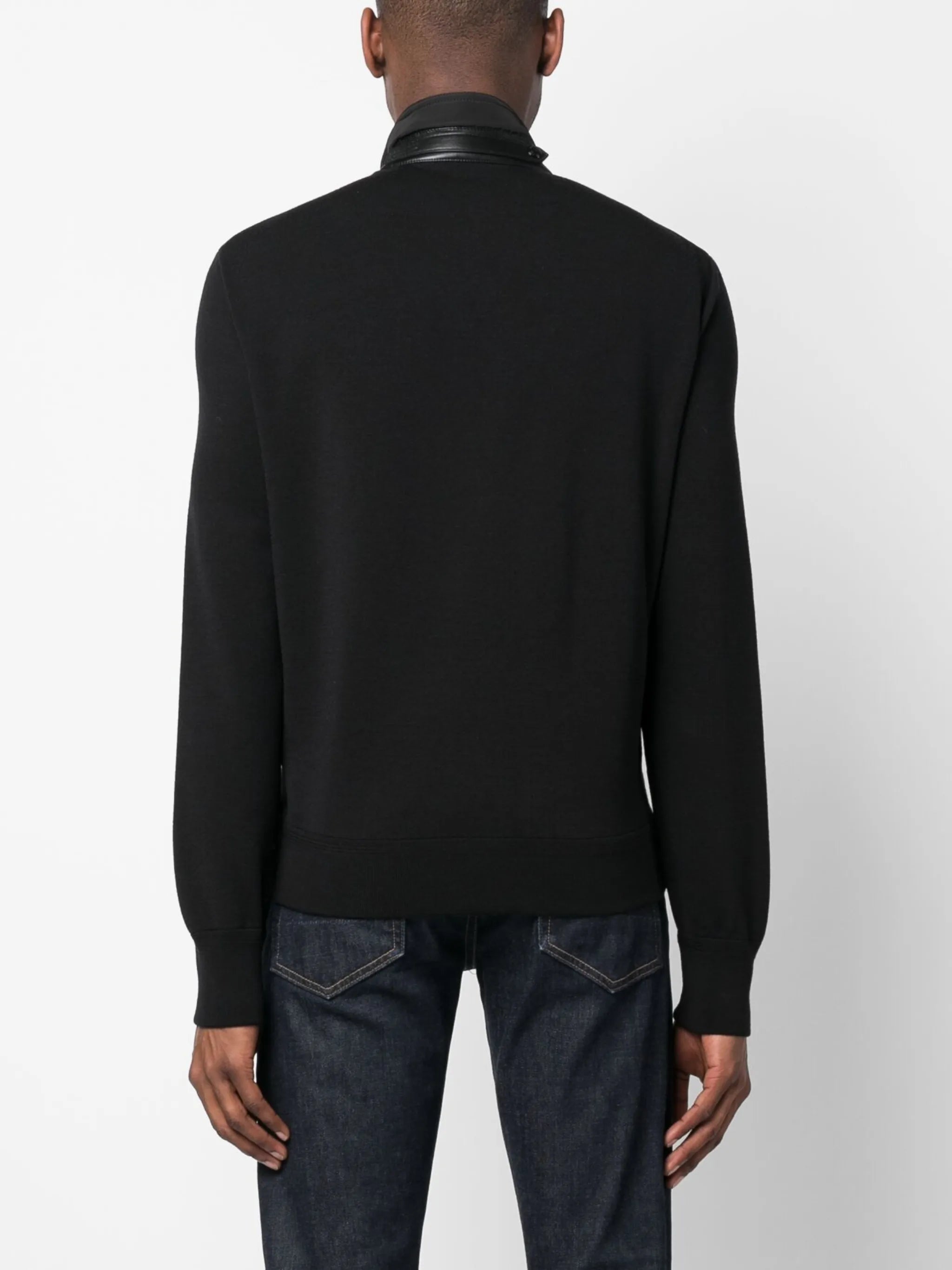 zip-fastening bomber jacket