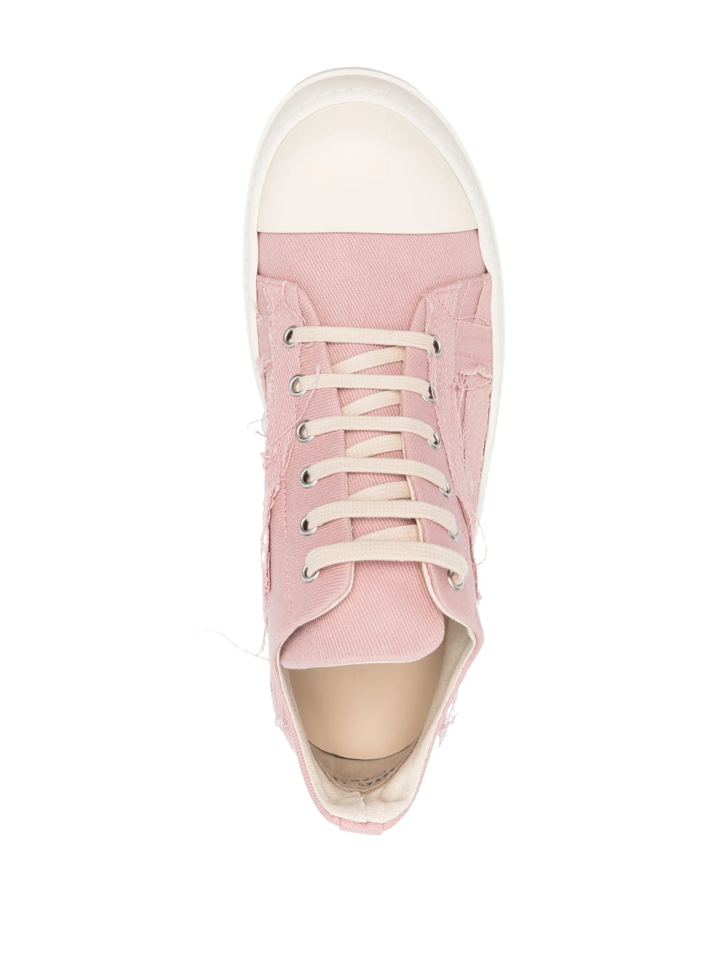 Slashed distressed-effect low-top sneakers