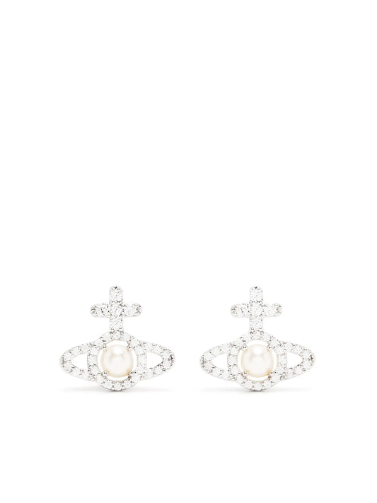 Orb crystal-embellished earrings