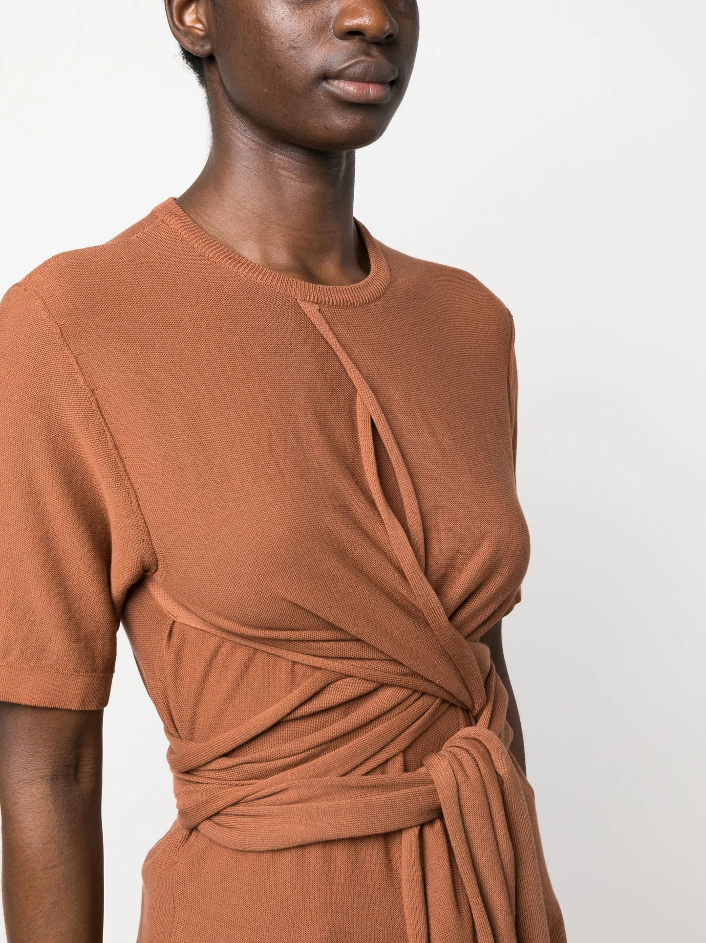 wrap cotton T-shirt