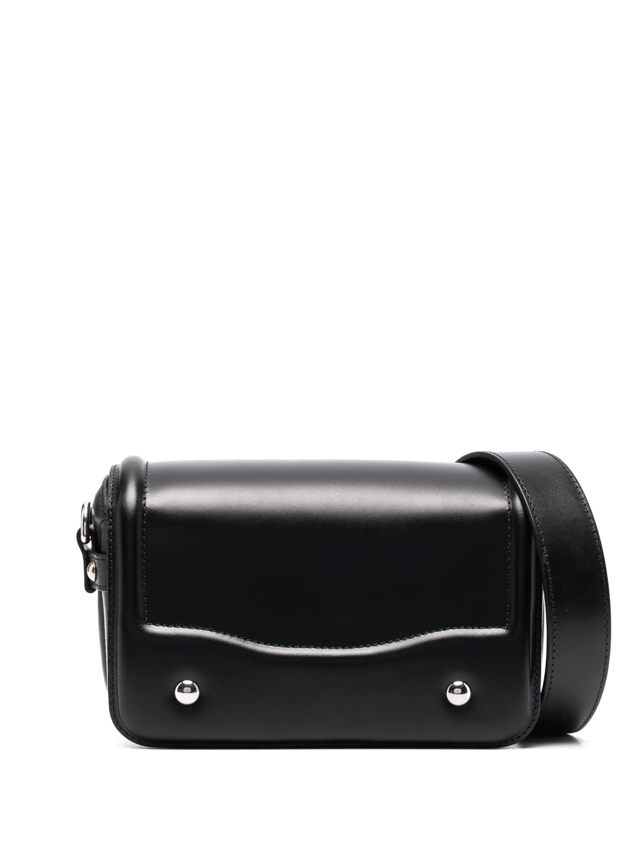 foldover leather crossbody bag