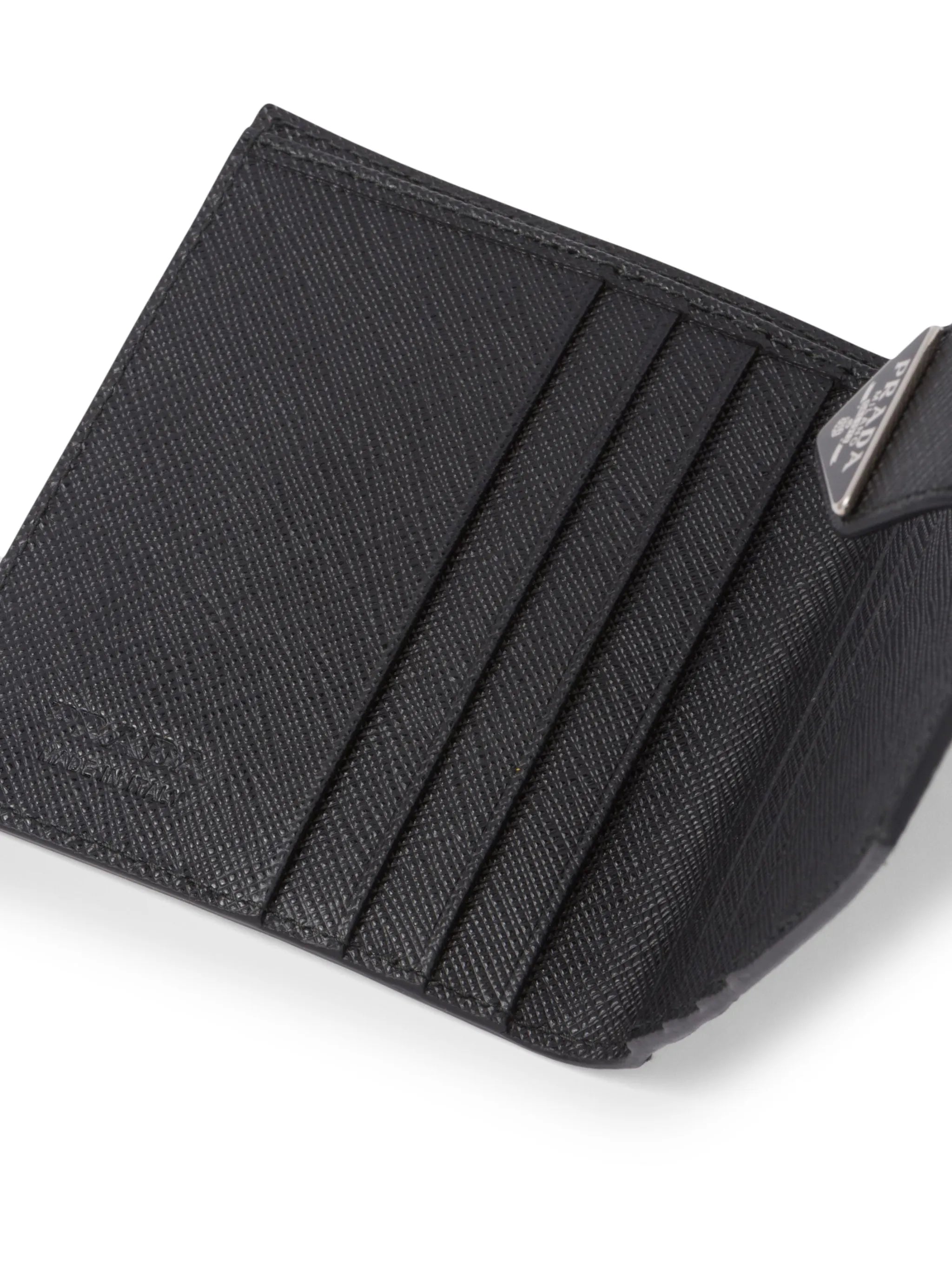 saffiano logo-plaque wallet