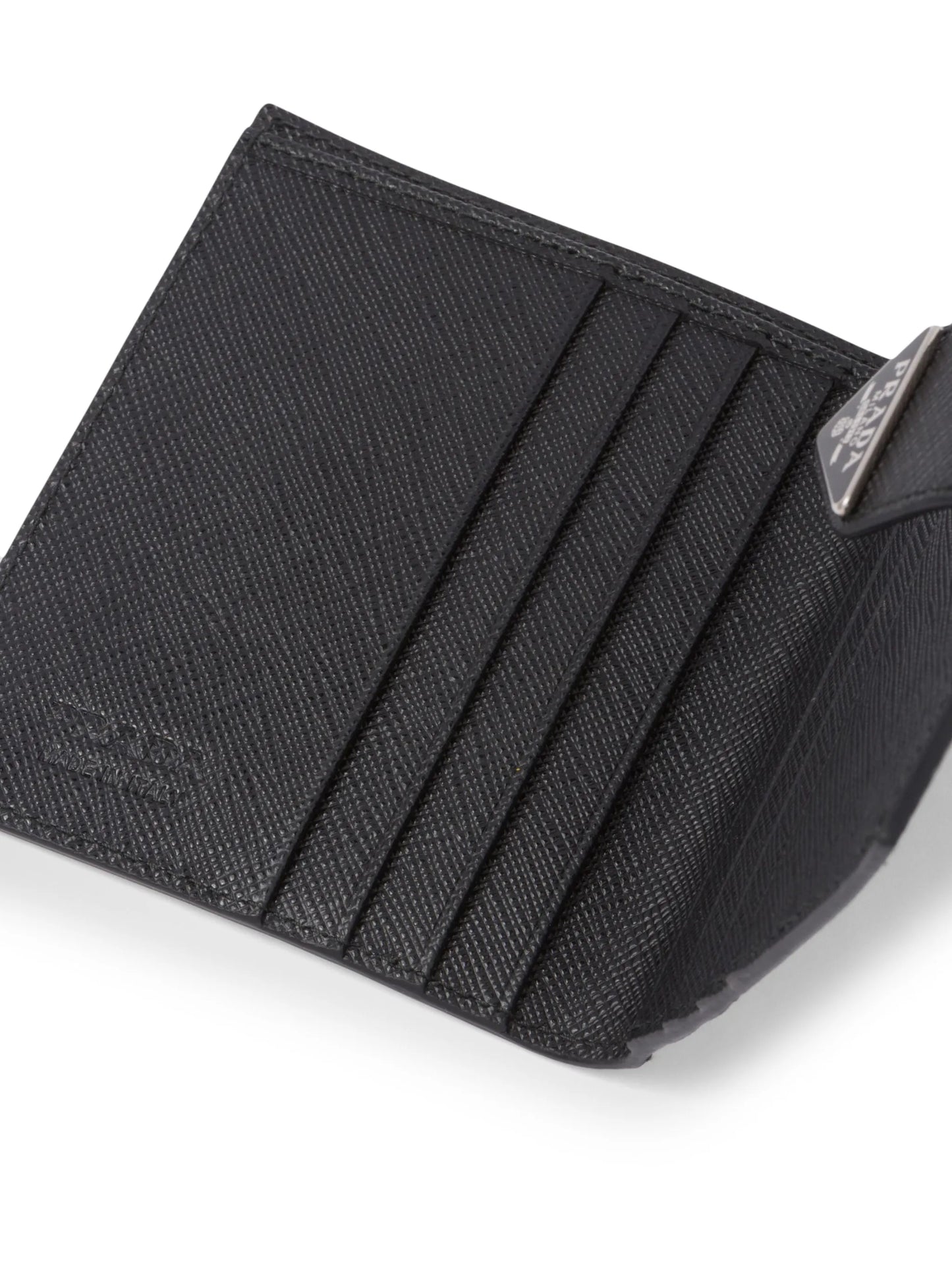 saffiano logo-plaque wallet
