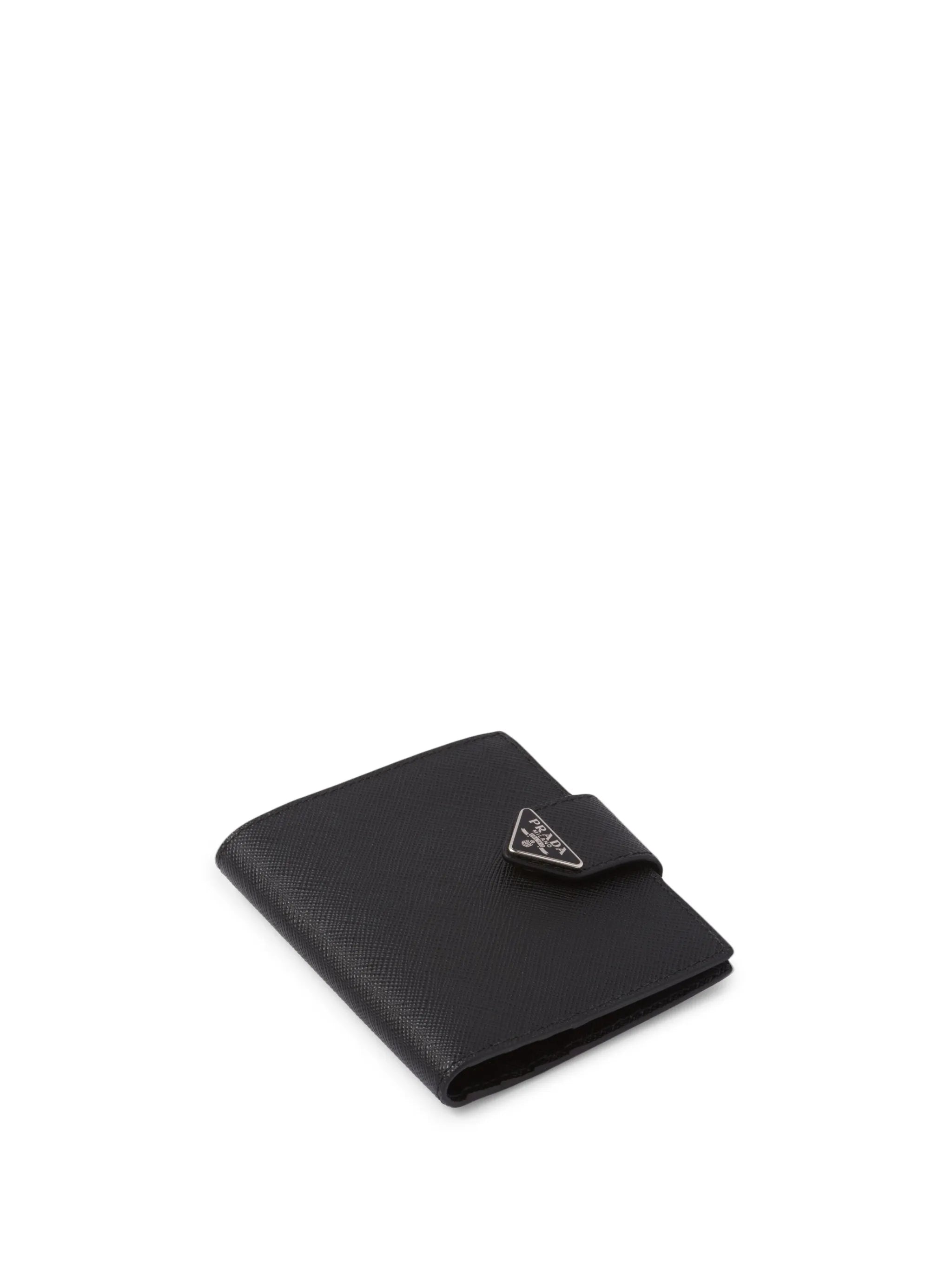 saffiano logo-plaque wallet