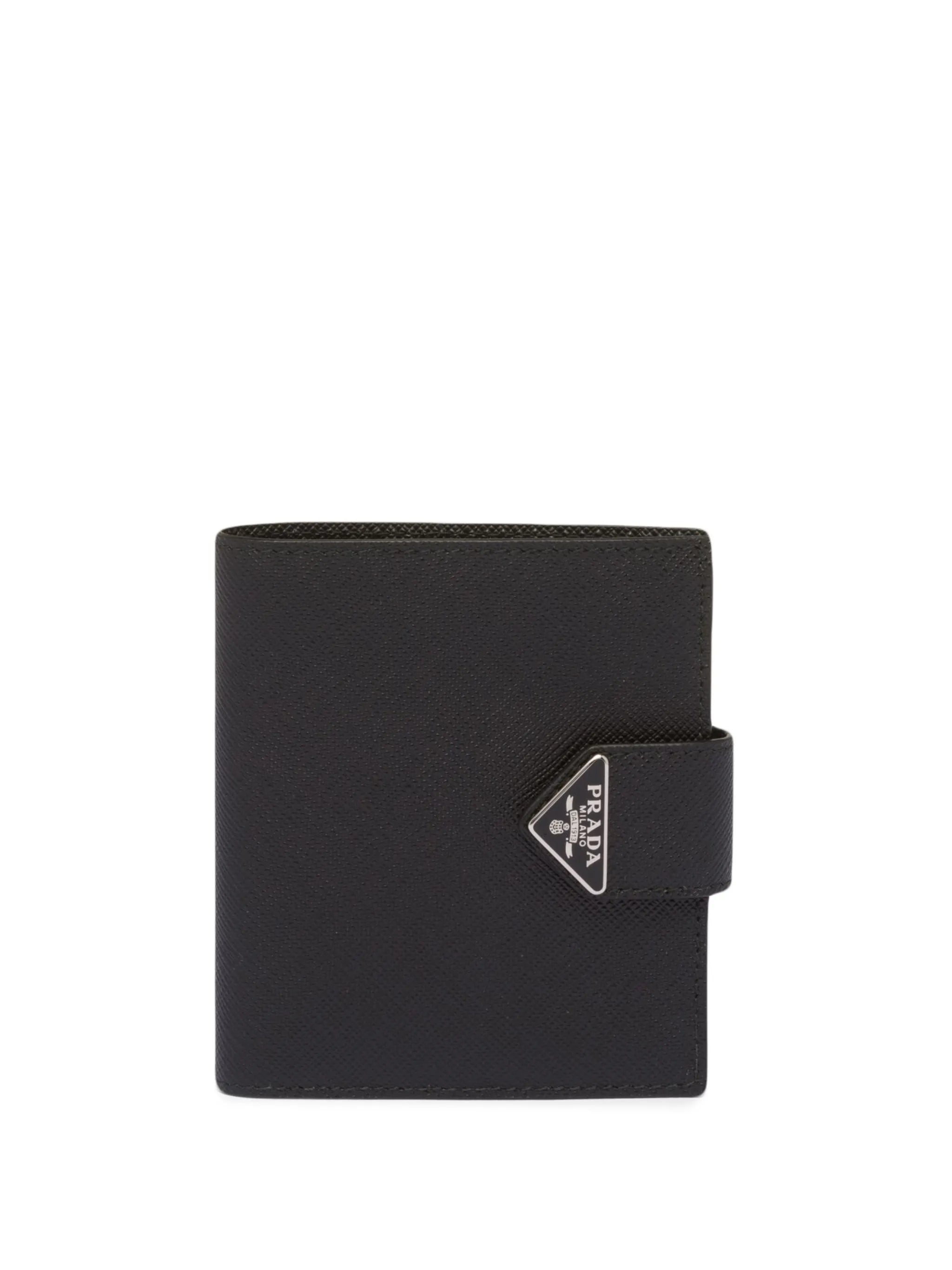 saffiano logo-plaque wallet