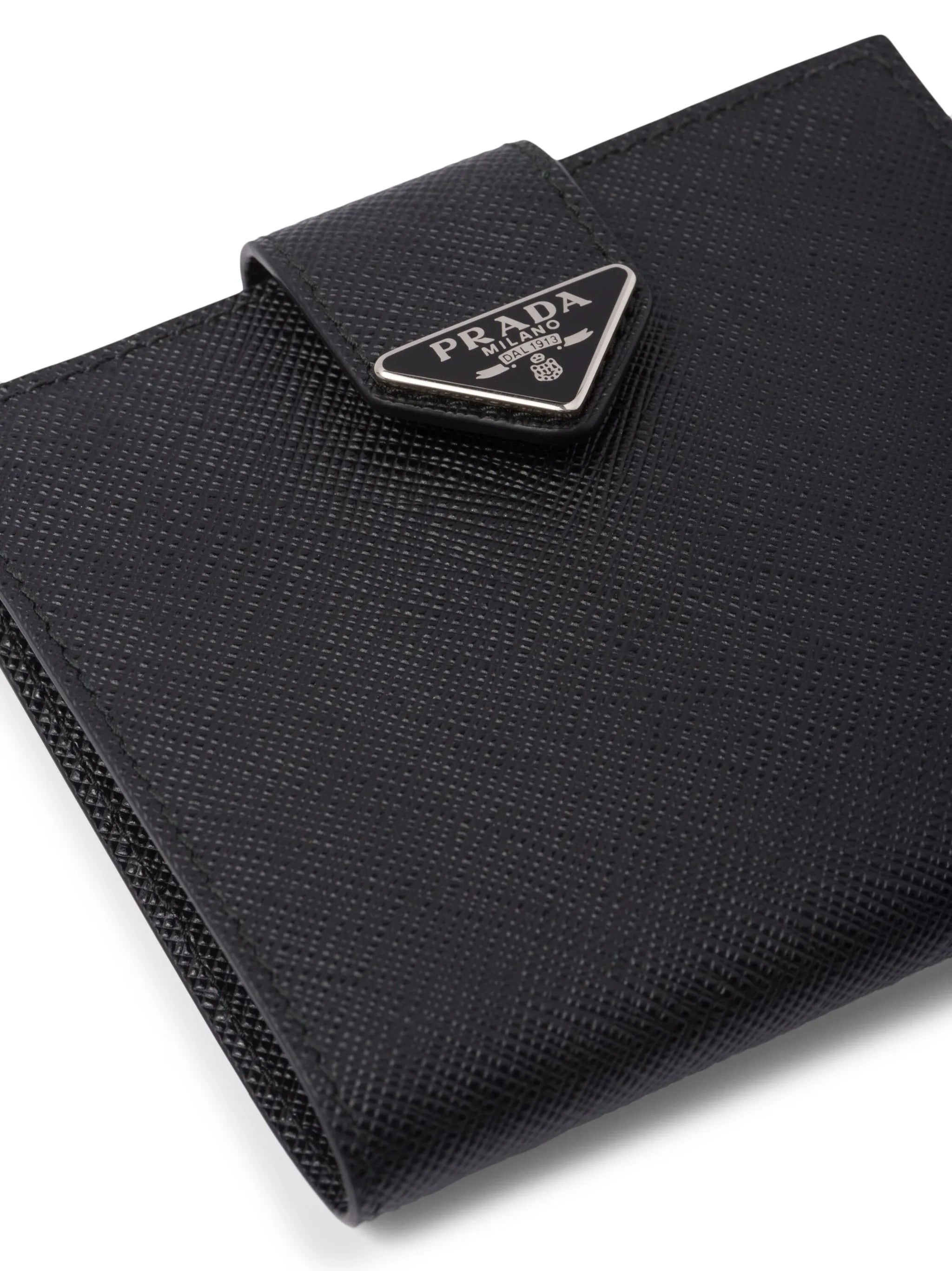 saffiano logo-plaque wallet