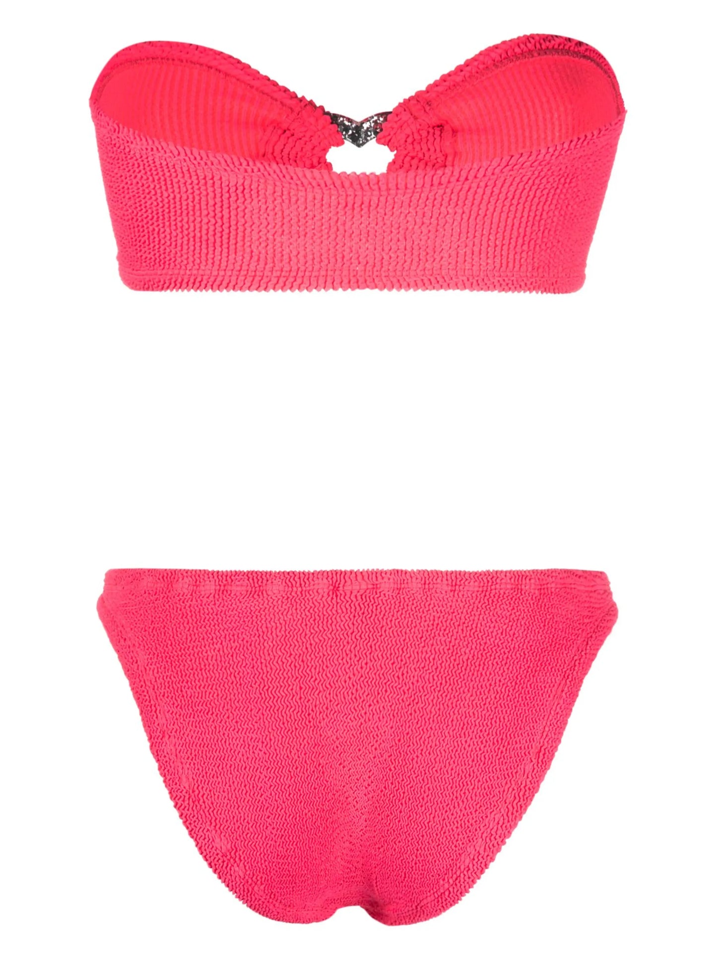 crinkled-effect bikini set