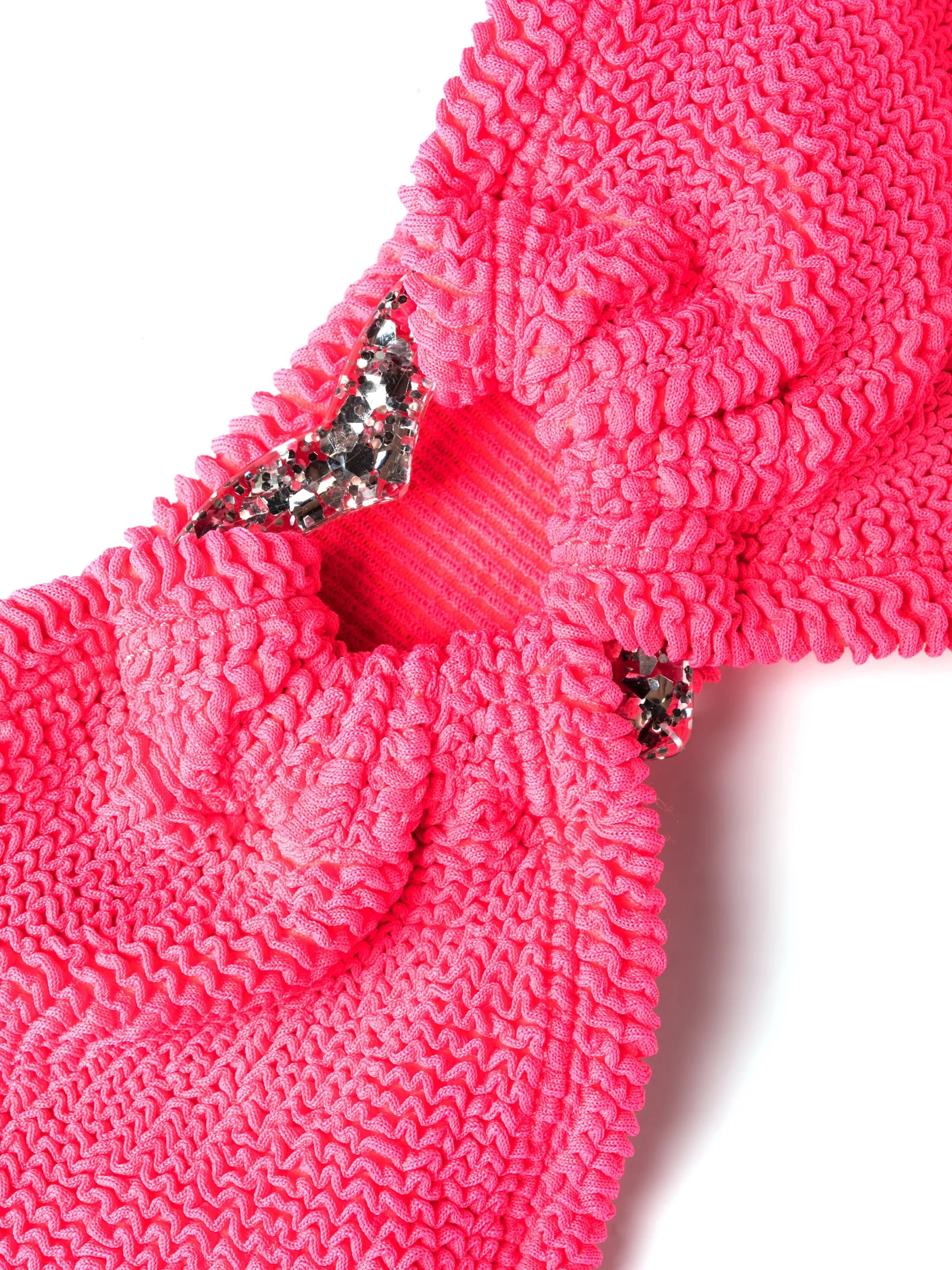 crinkled-effect bikini set