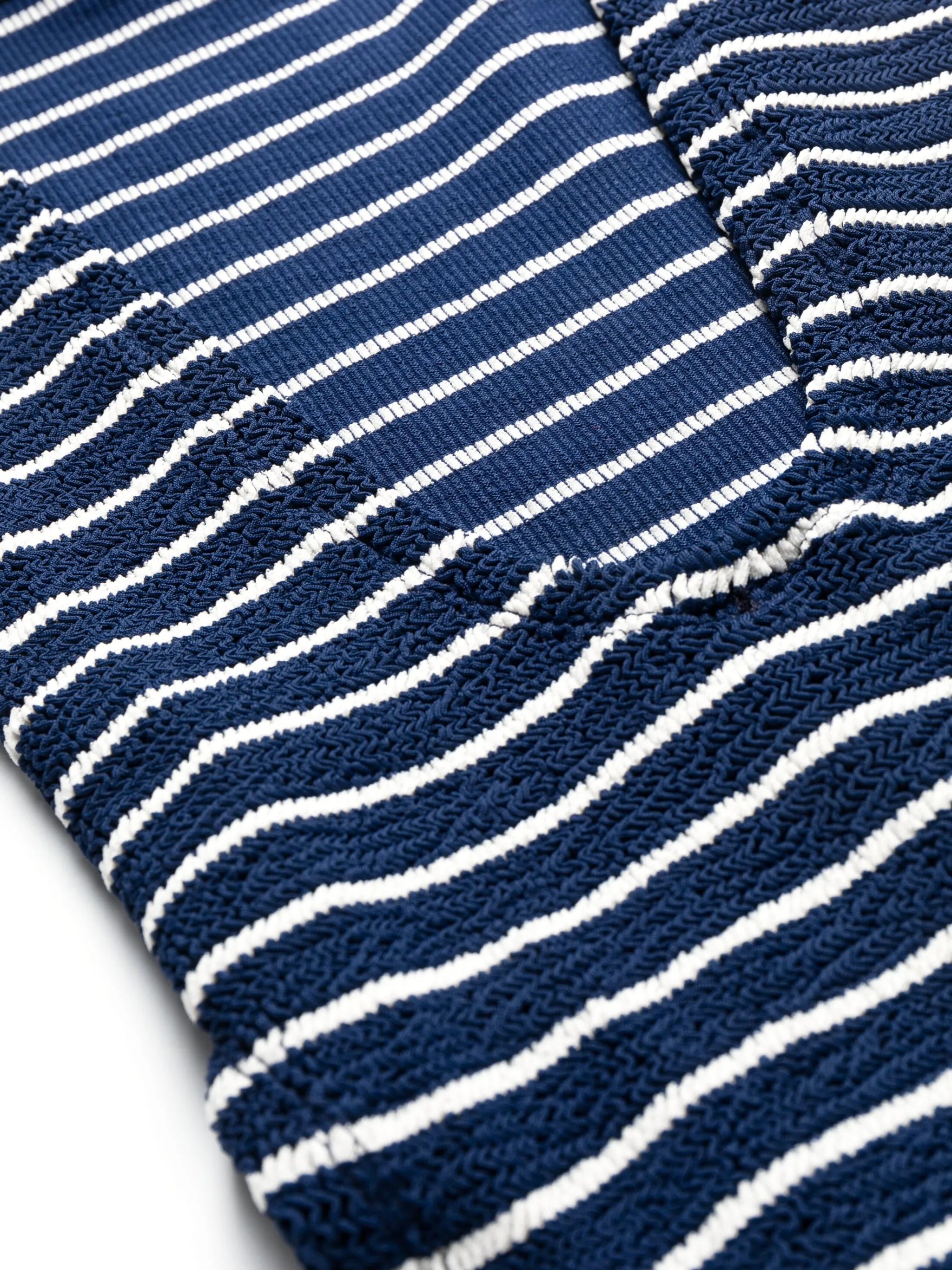 striped square-neck swimsuit