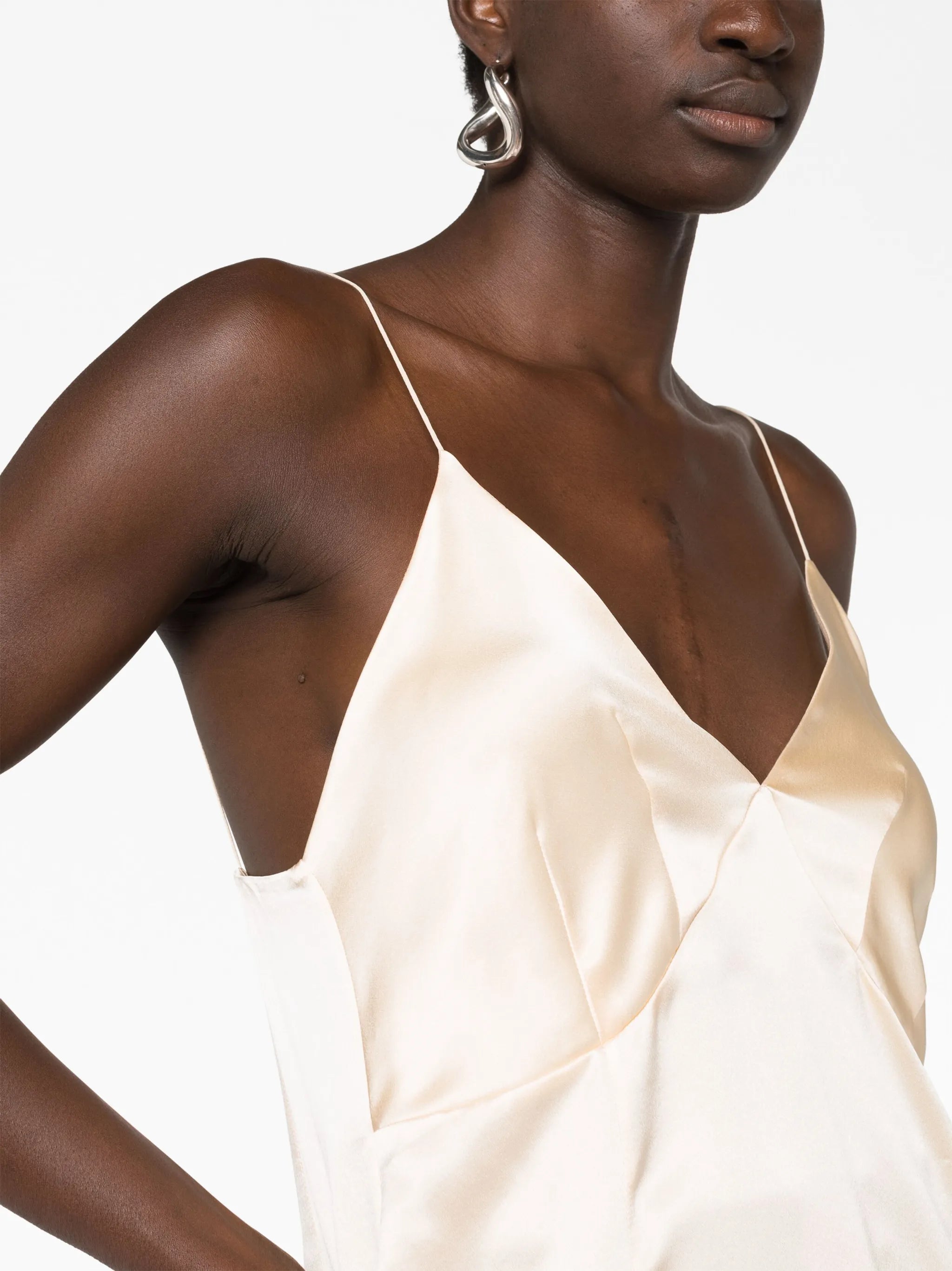 Grisella silk-satin top
