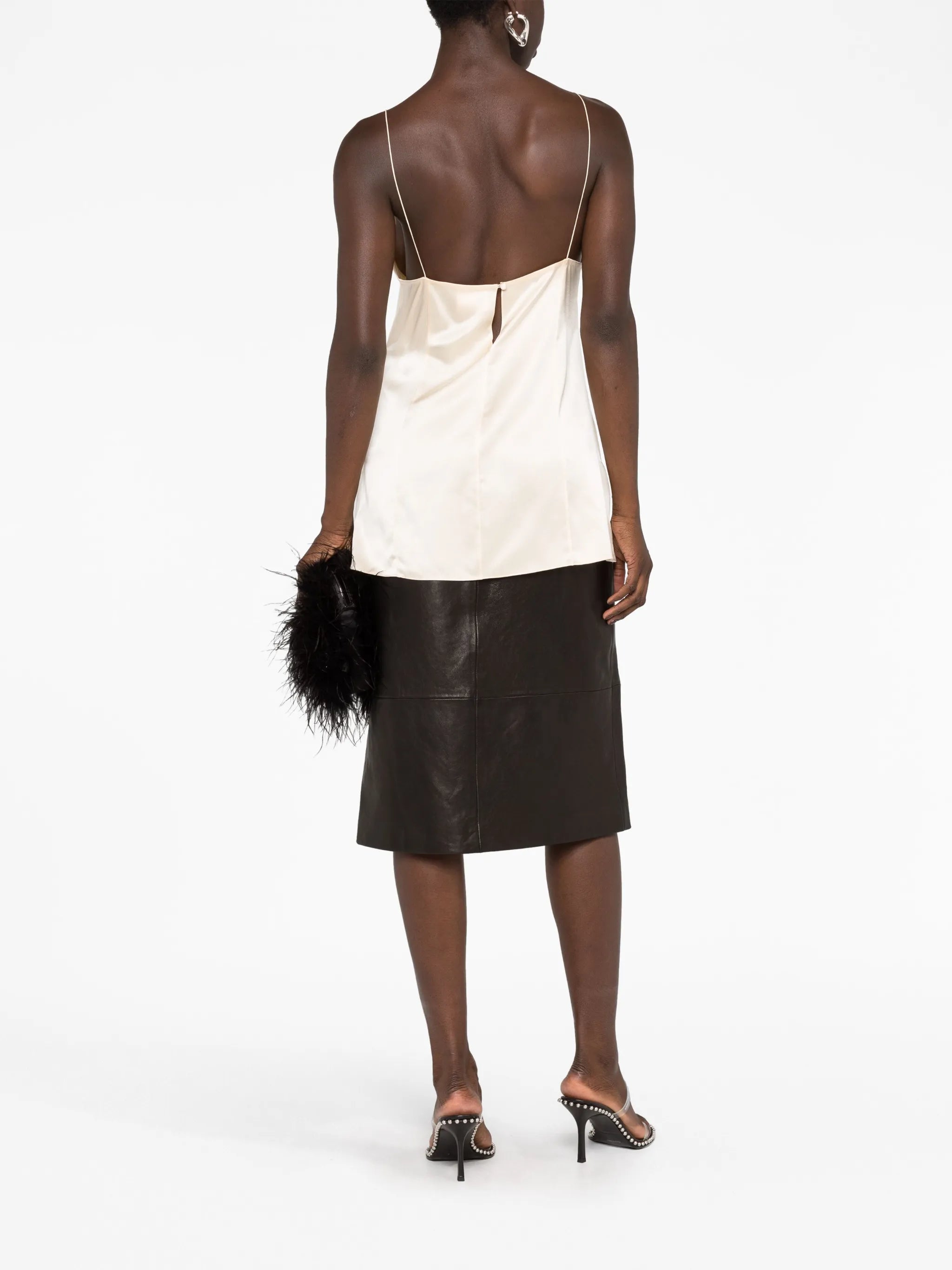 Grisella silk-satin top