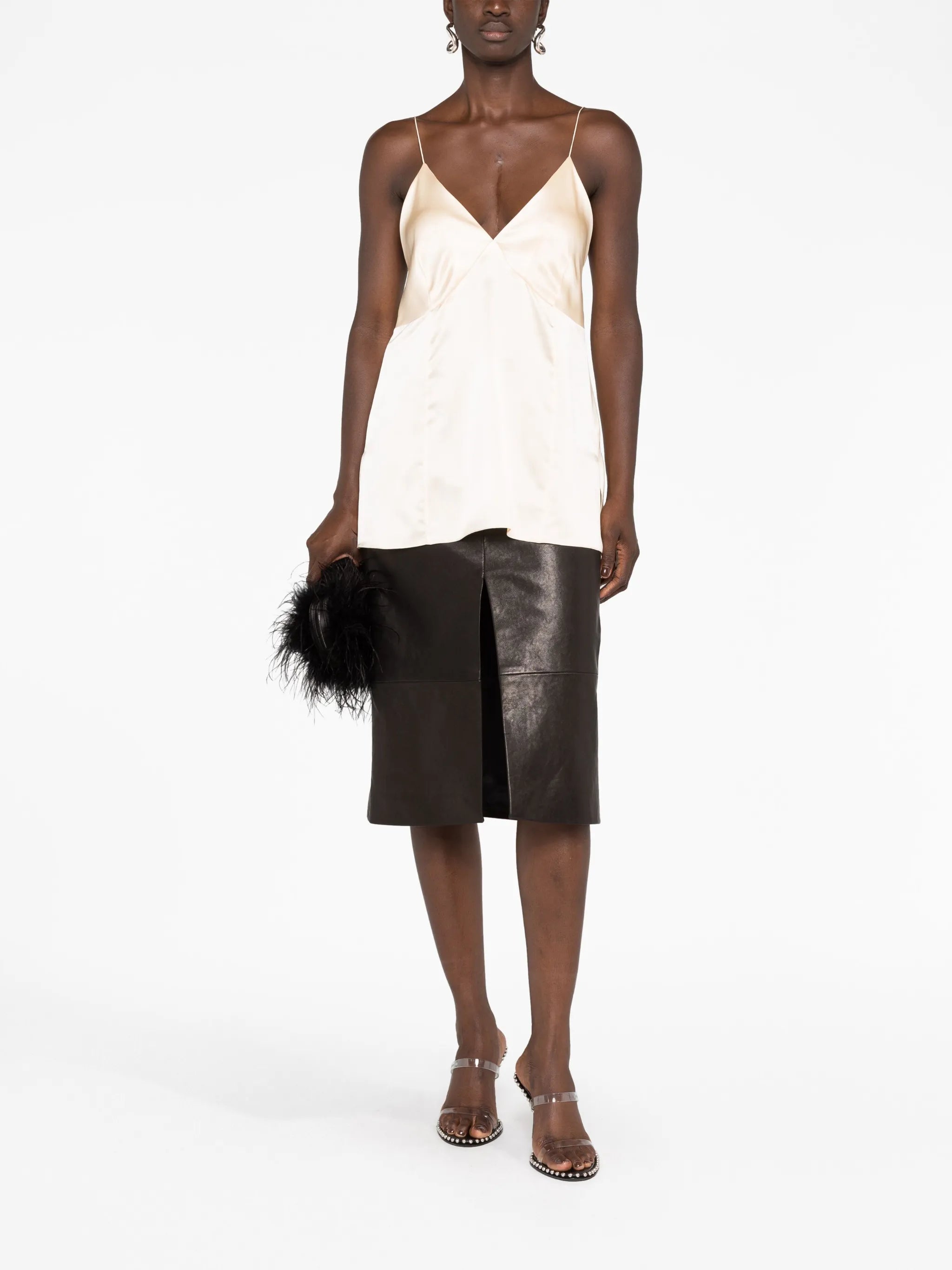 Grisella silk-satin top